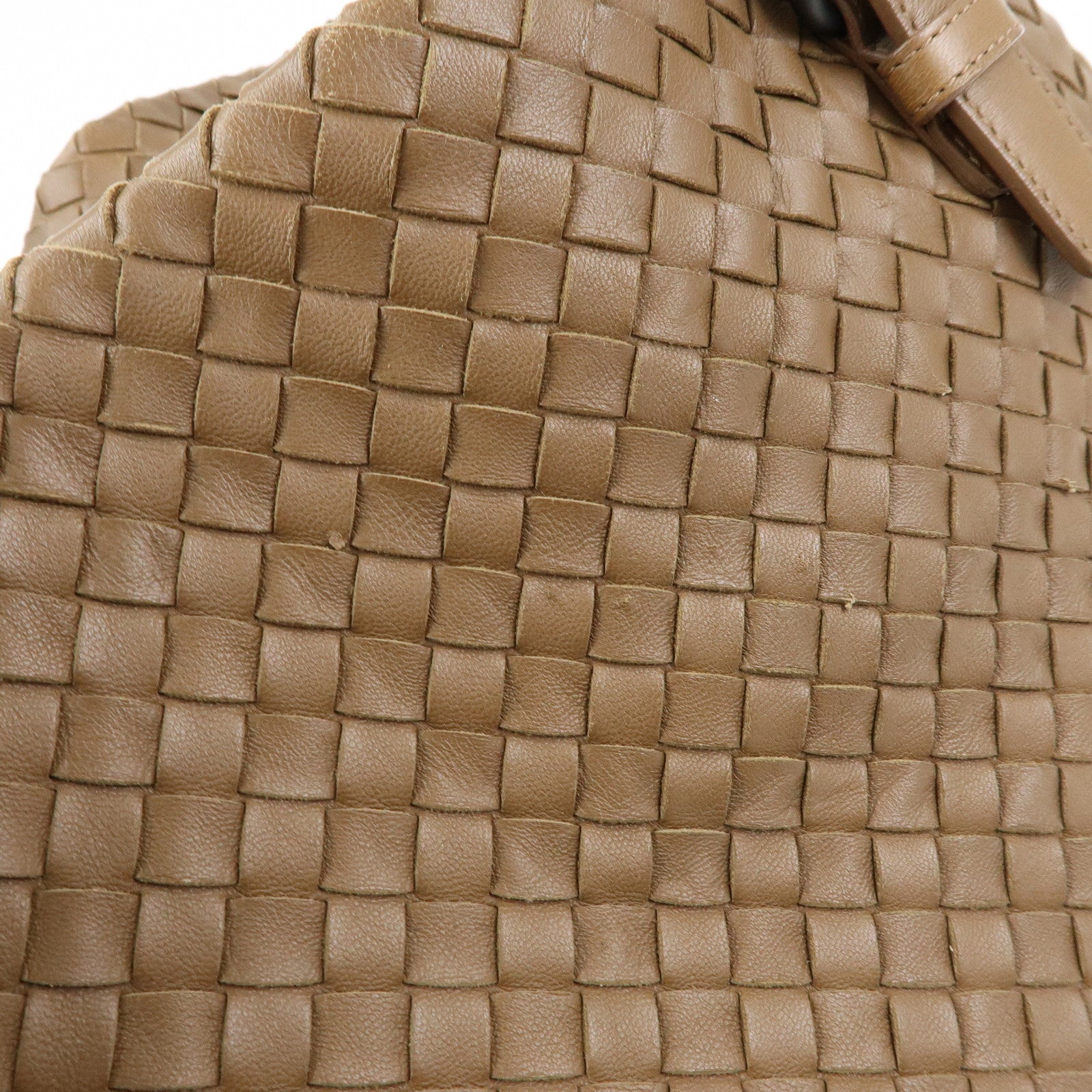 BOTTEGA VENETA Cesta Intrecciato Leather Shoulder Tote Bag Brown