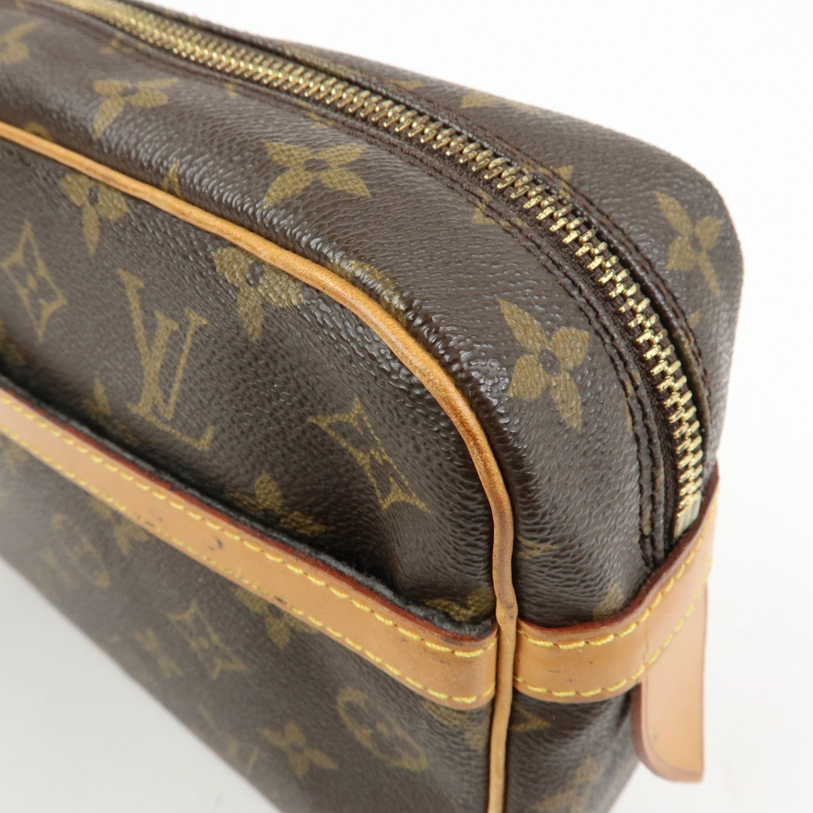 Louis Vuitton Monogram Compiegne 28 Pouch Clutch Bag Brown M51845