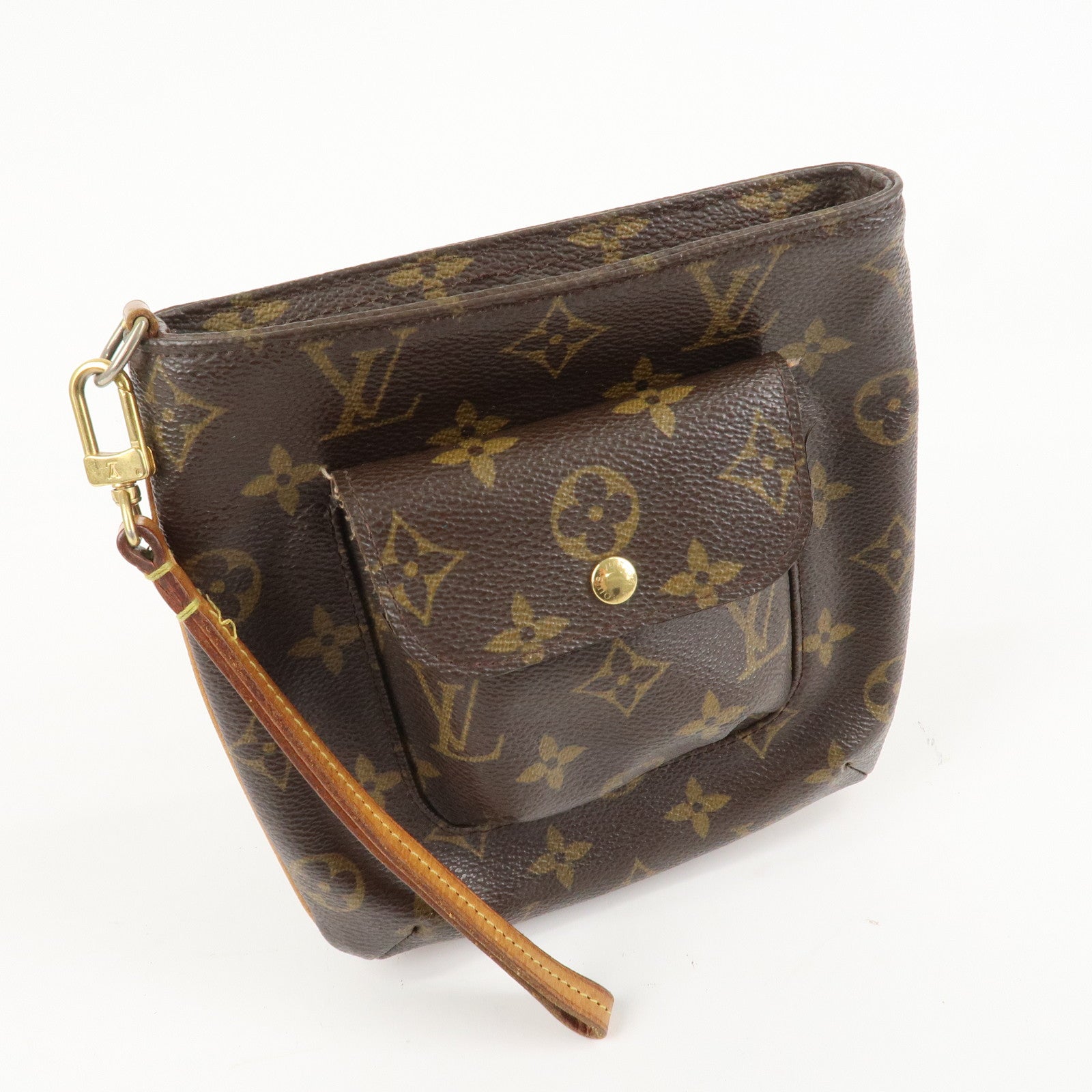 Louis Vuitton Monogram Partition Pouch Wristlet Bag M51901 Used