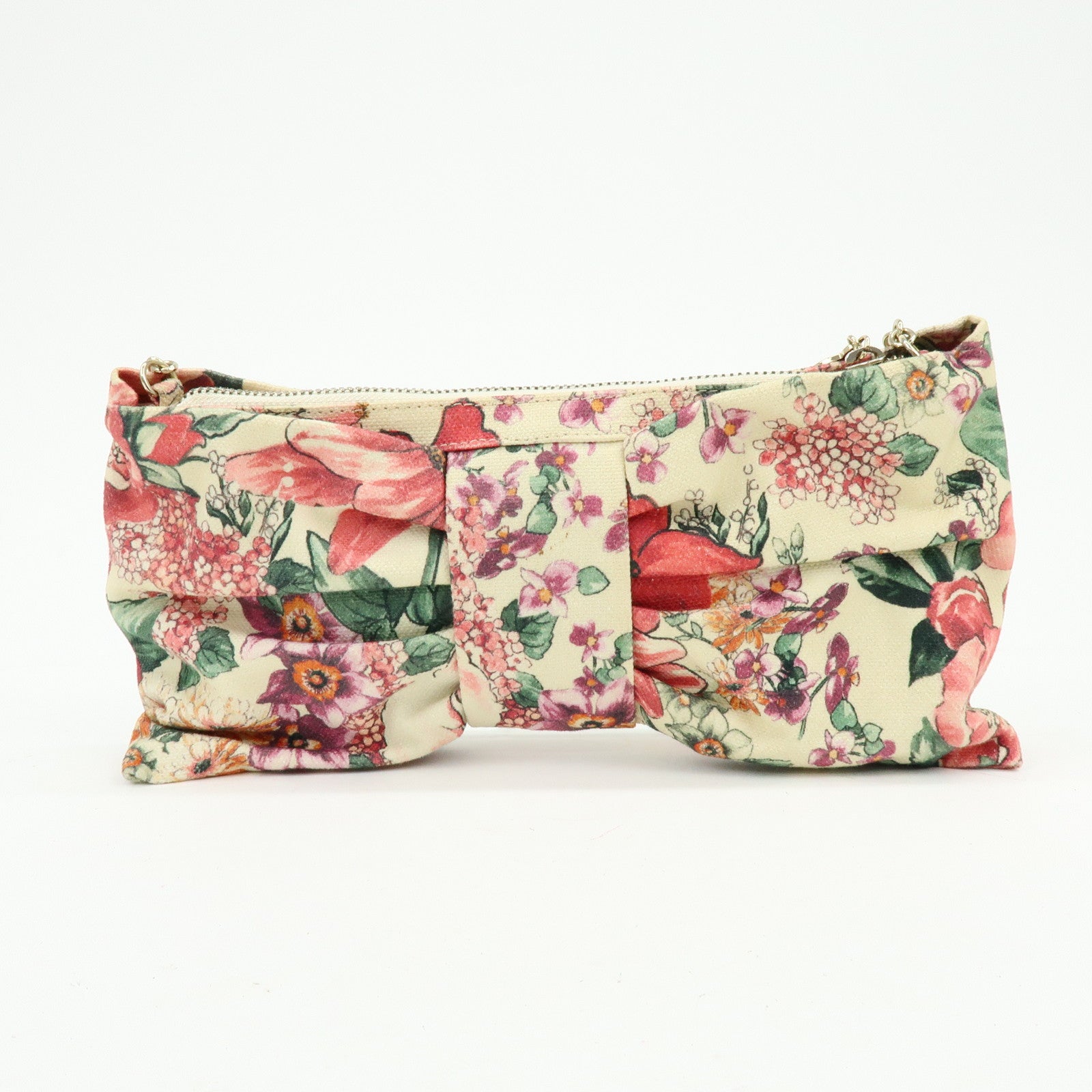 VALENTINO RED Valentino Canvas Ribbon Flower Chain Shoulder Bag