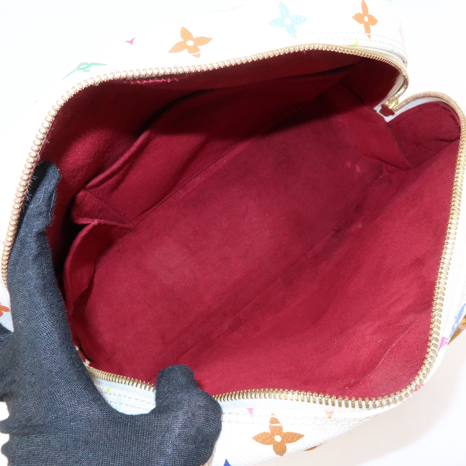 Louis Vuitton Monogram Multicolor Trouville Hand Bag Blanc M92663