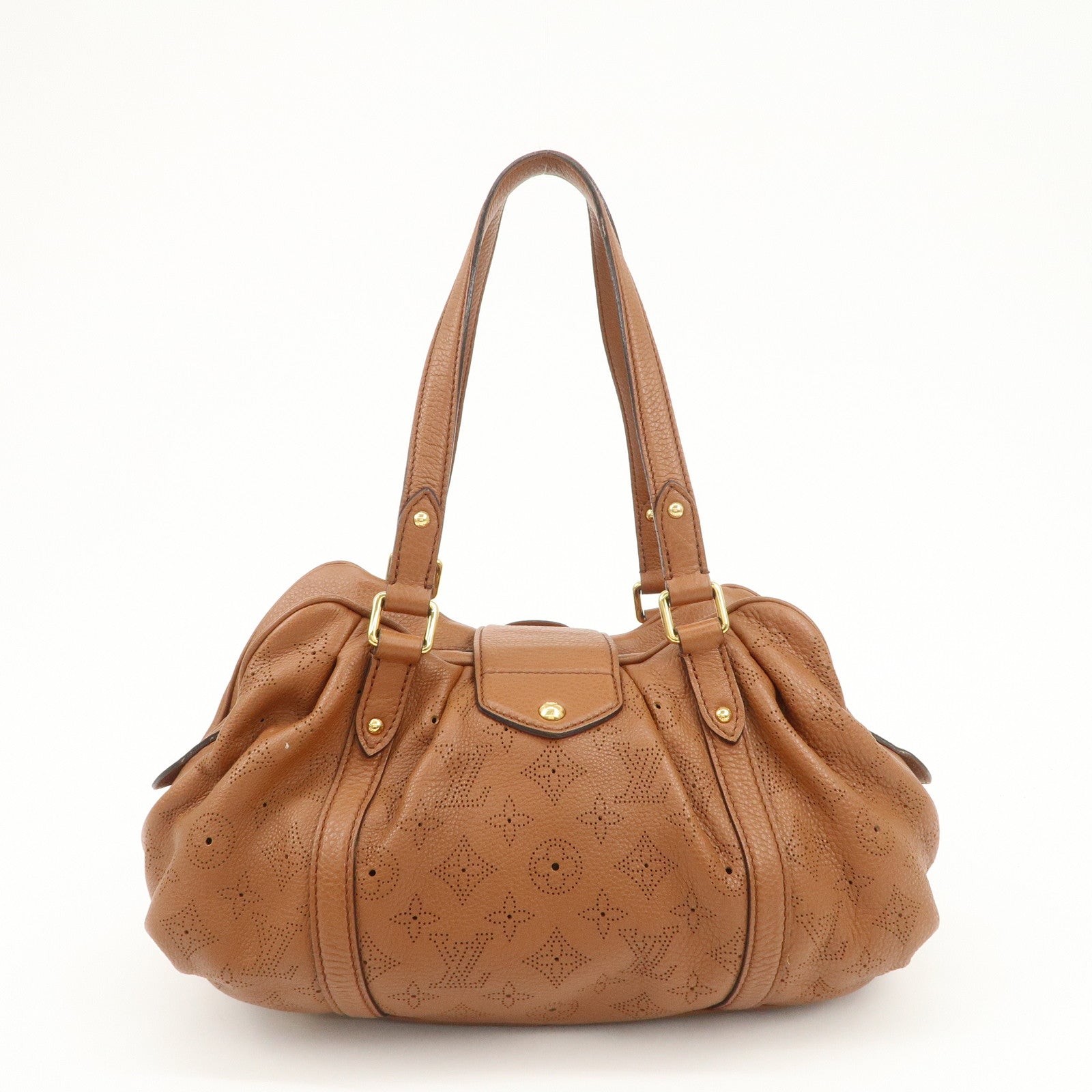 Louis Vuitton Monogram Mahina Luna PM Hand Bag Brown M97052 Used