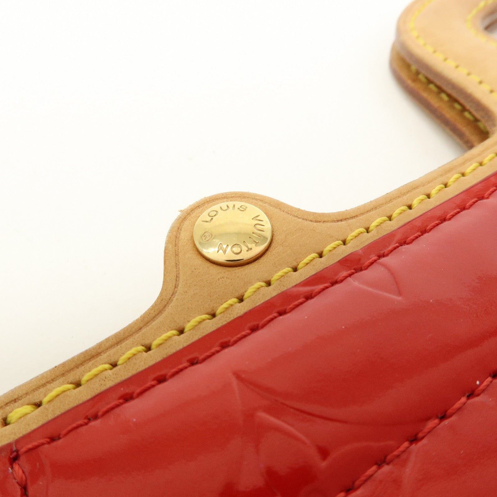 Louis Vuitton Monogram Vernis Stanton Hand Bag Rouge M91078