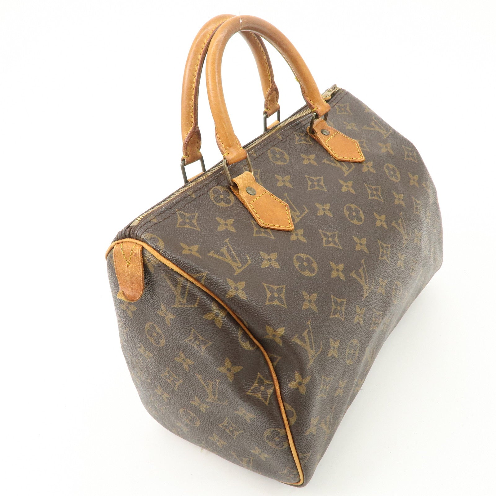 Louis Vuitton Monogram Speedy 30 Hand Bag Boston Bag Brown M41526 Used