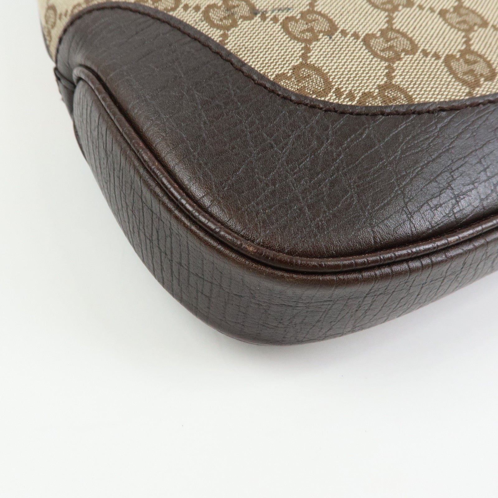 GUCCI Sherry Jackie GG Canvas Leather Shoulder Bag Hand Bag 00963