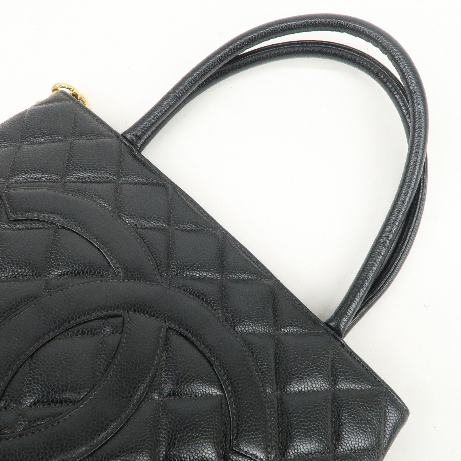 CHANEL Matelasse COCO Mark Medallion Tote Bag Hand Bag A01804