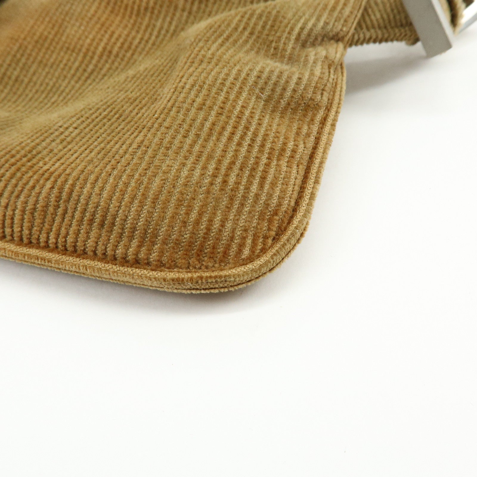 FENDI Corduroy Shoulder Bag Crossbody Bag Brown 26685