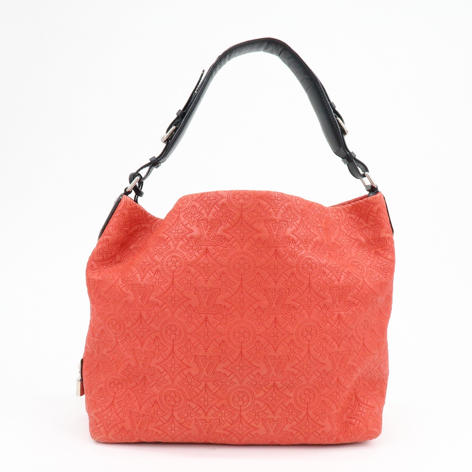 Louis Vuitton Monogram Antheia Leather Shoulder Bag Red Black