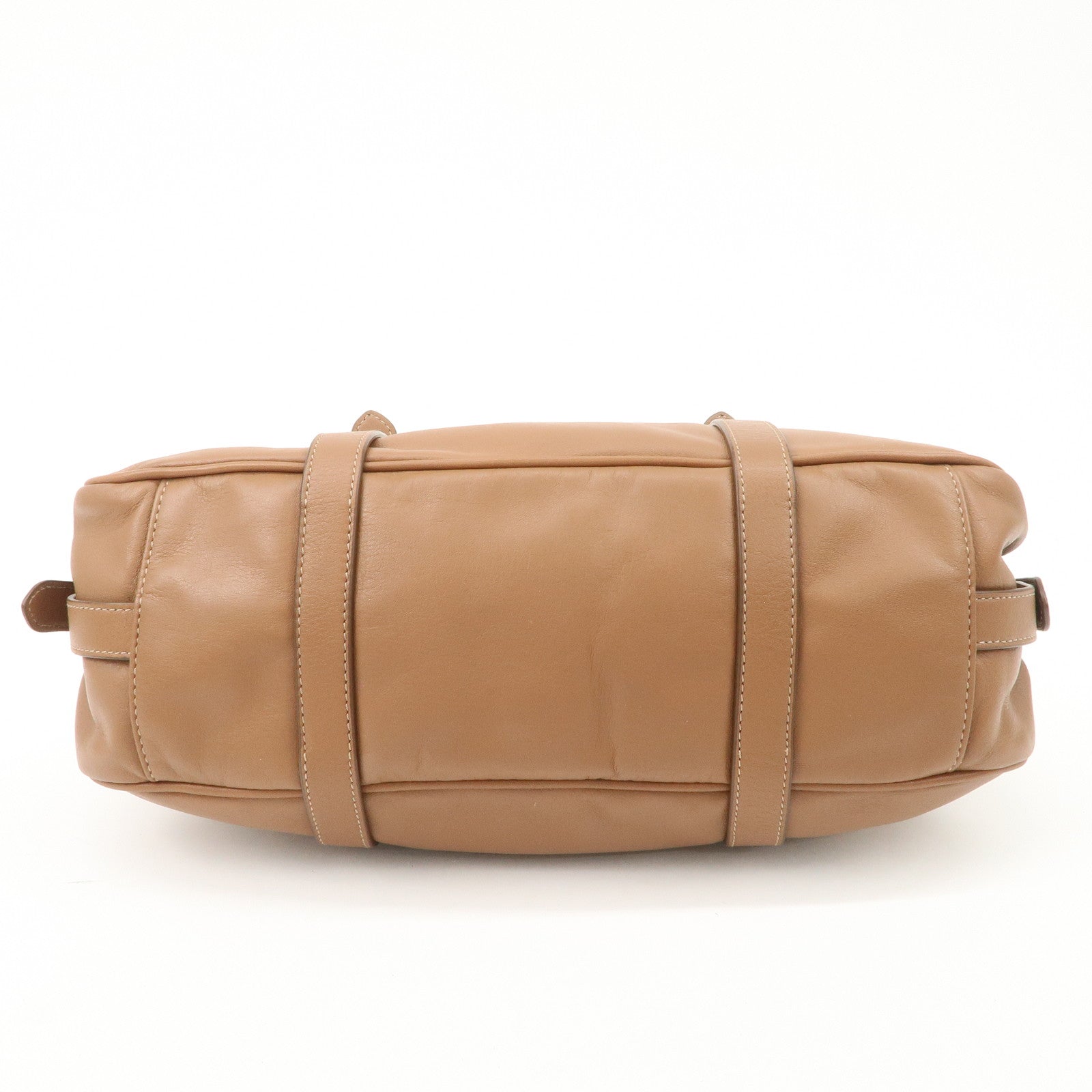 PRADA Leather 2Way Bag Hand Bag Shoulder Bag Brown BN2435 Used