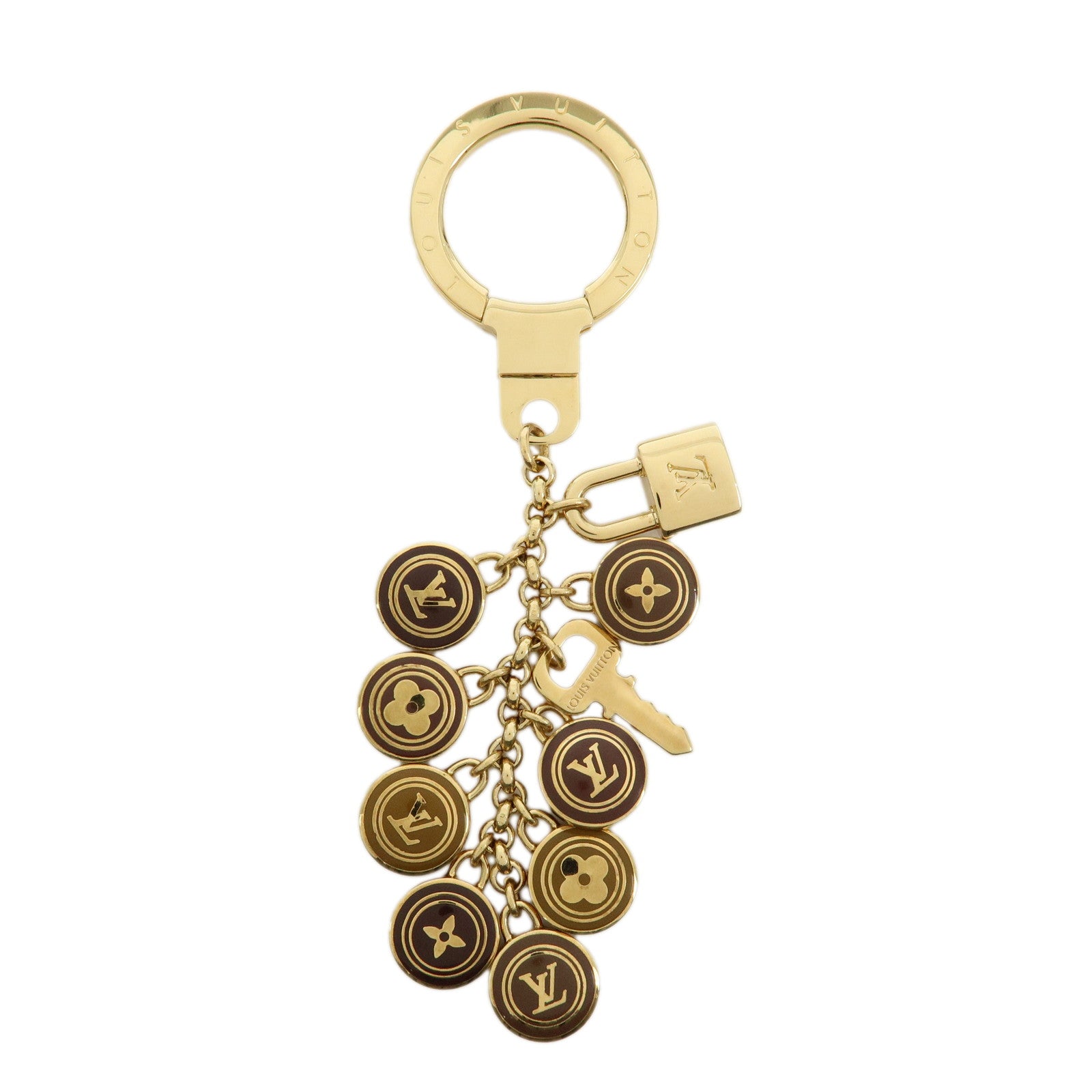 Louis Vuitton Porte Cles Pastilles Bag Charm Gold Brown M65387