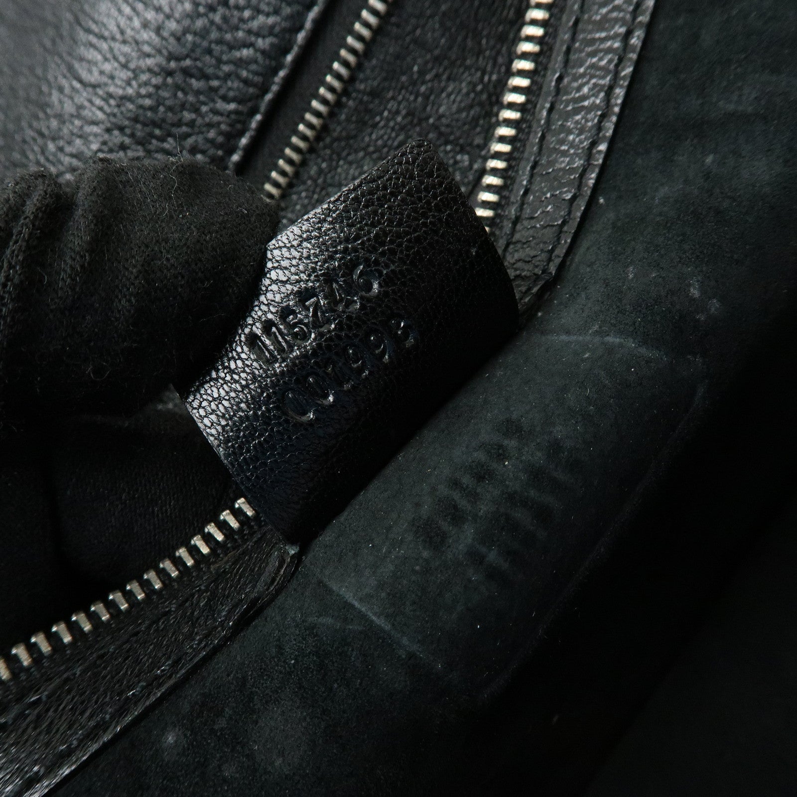 GUCCI Interlocking G Leather Shoulder Bag Hand Bag Black 115746