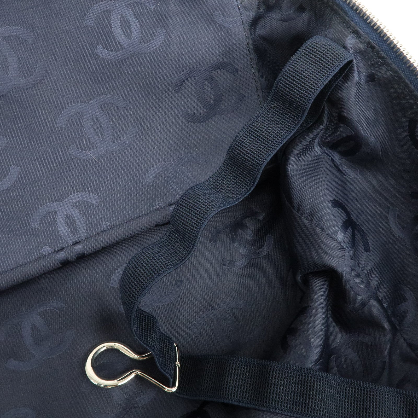 CHANEL COCO Mark Denim Boston Bag Hand Bag Travel Bag Blue