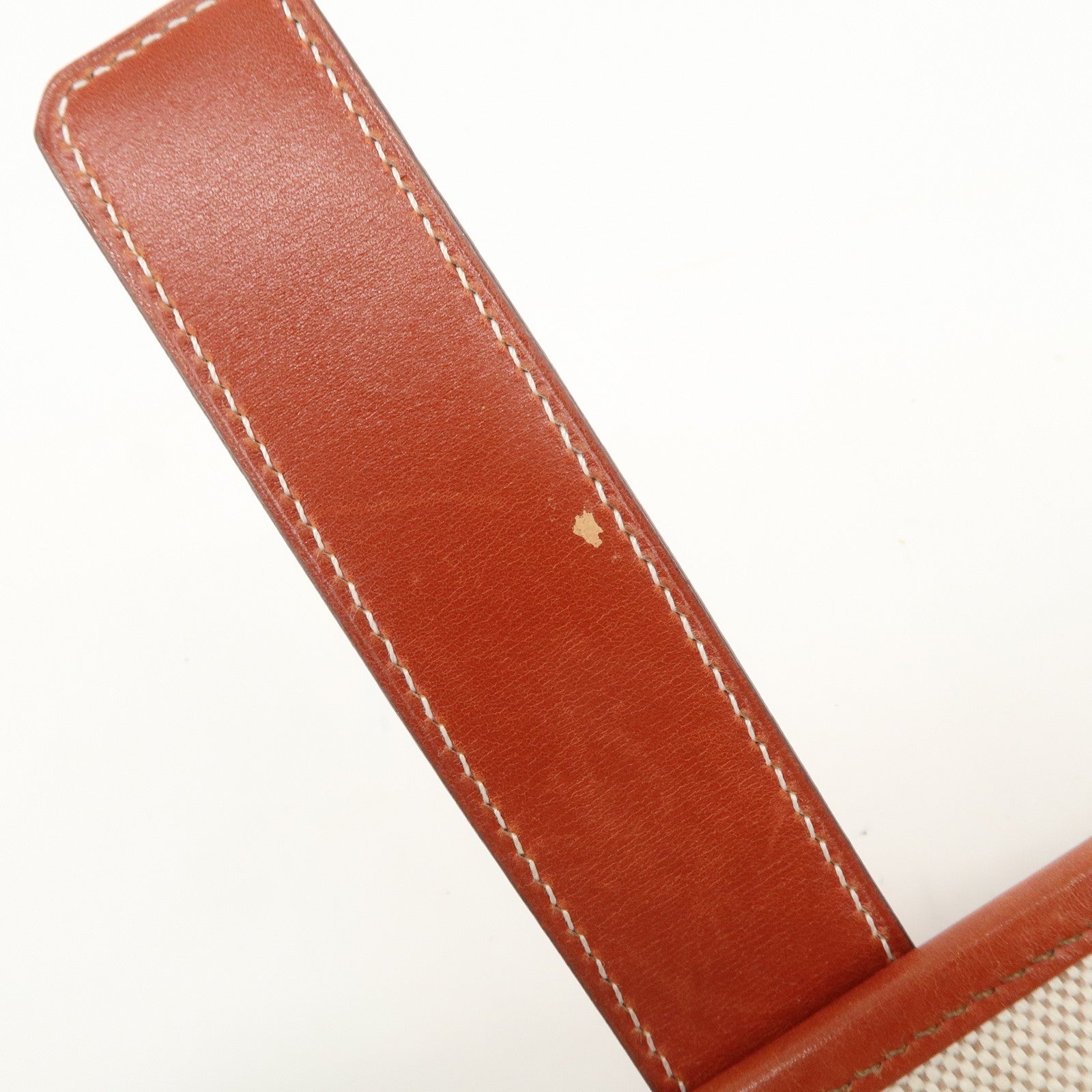 HERMES Box Calf Leather Jige PM □C Stamped Clutch Bag Brown