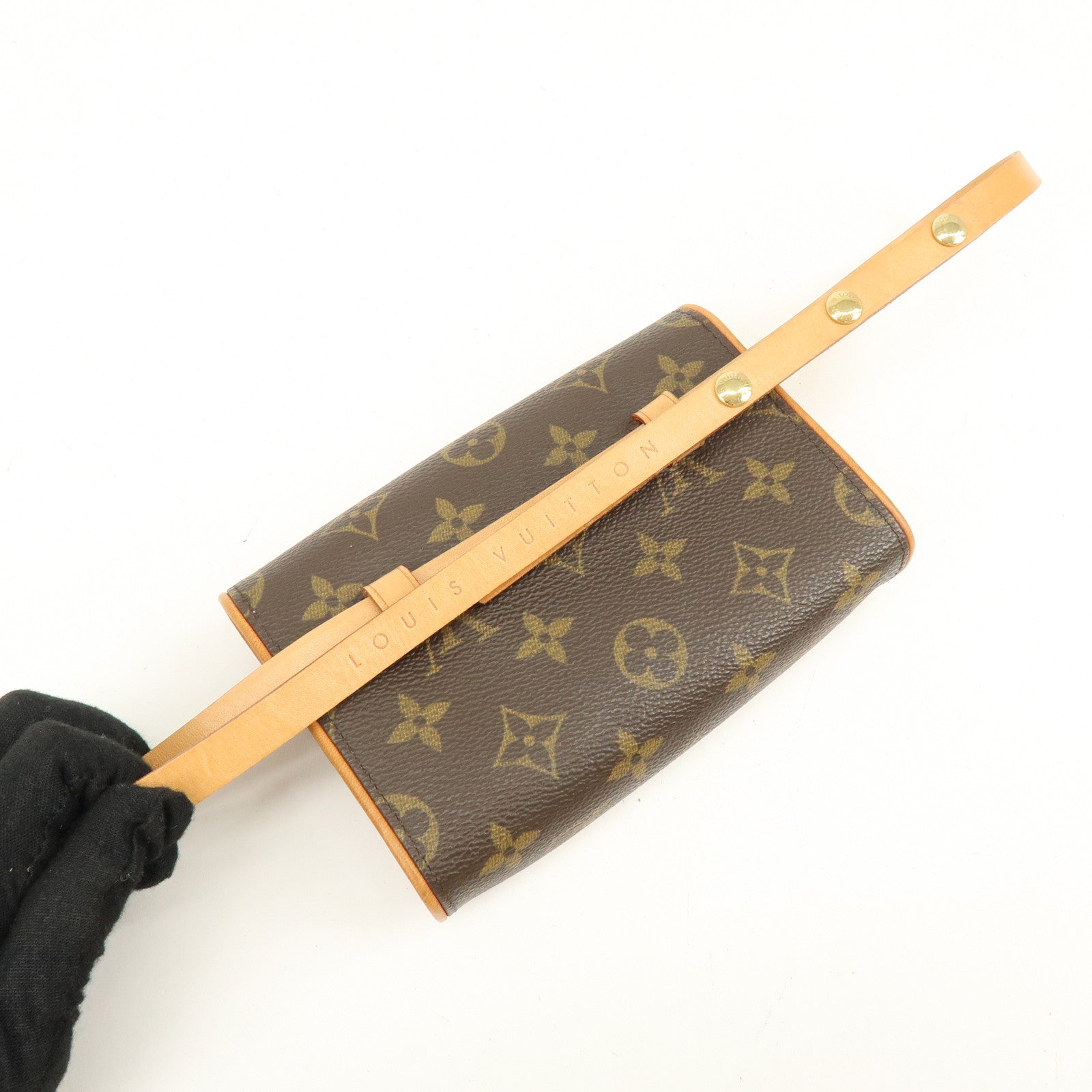 Louis Vuitton Monogram Pochette Florentine Waist Bag Belt XS M51855