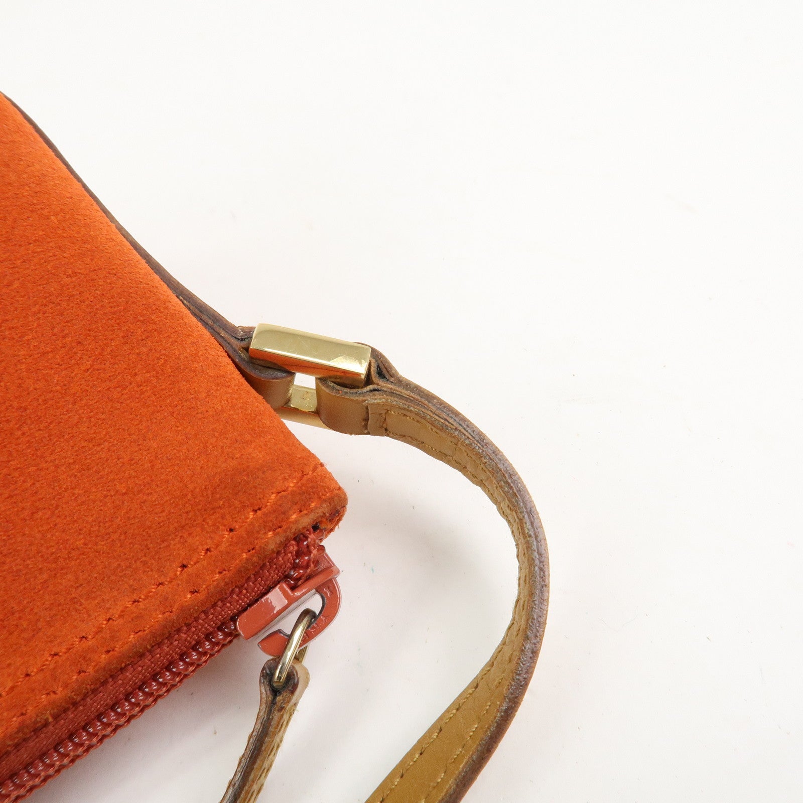GUCCI Boat Bag Suede Leather Accessory Pouch Hand Bag 039.1103