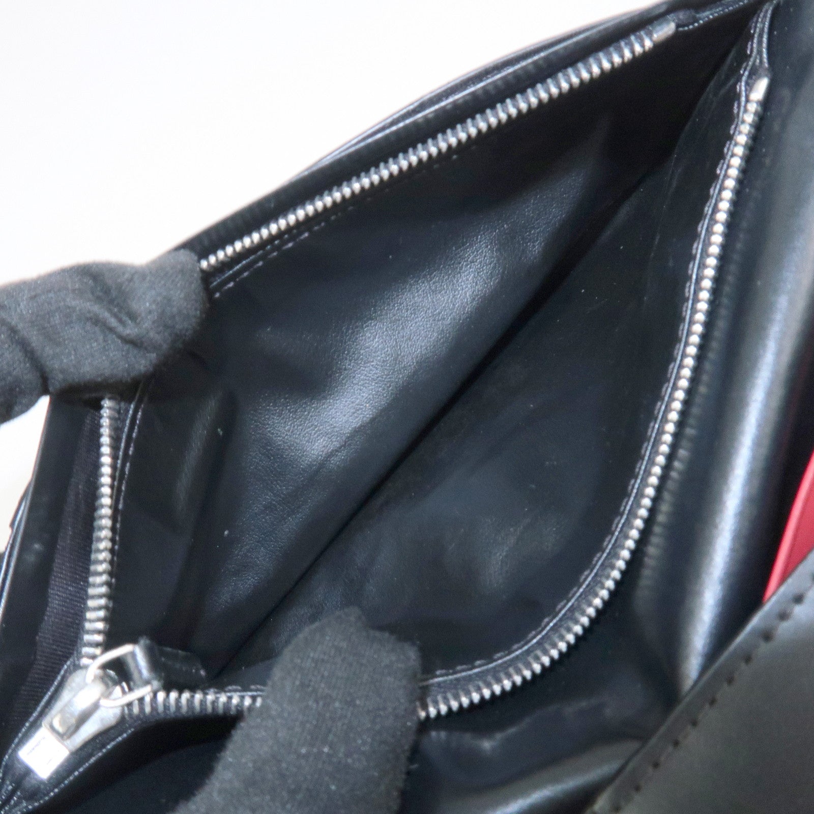 FENDI Shadow Leather Flap Long Wallet Black 7M0355