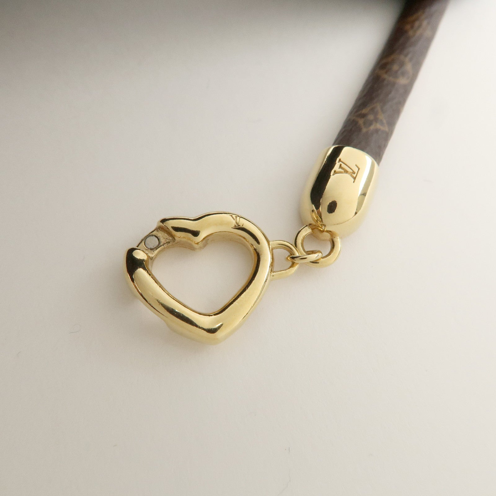 Louis Vuitton Monogram Say Yes Bracelet Brown Gold HDW M6758E Used