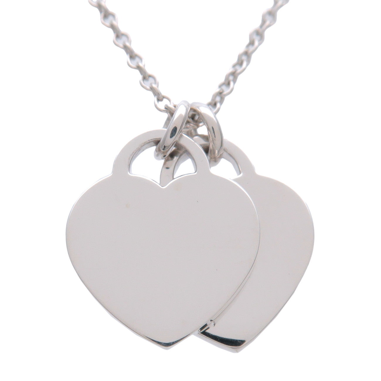 Tiffany & Co Return to Tiffany Mini Double Heart Tag Necklace SV925