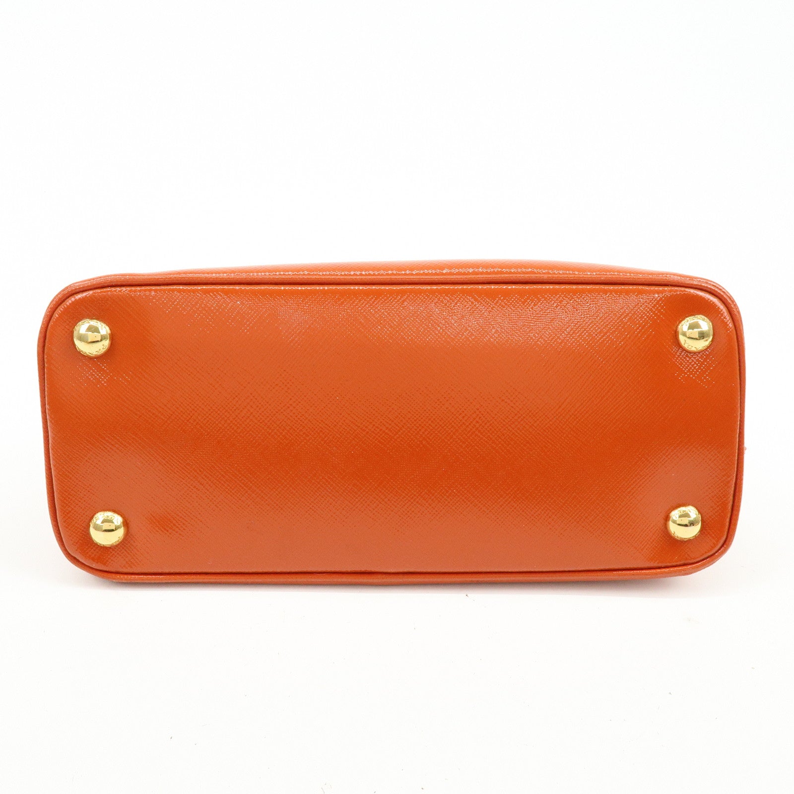 PRADA Triangle Logo Patent Leather 2Way Hand Shoulder Bag BL0838