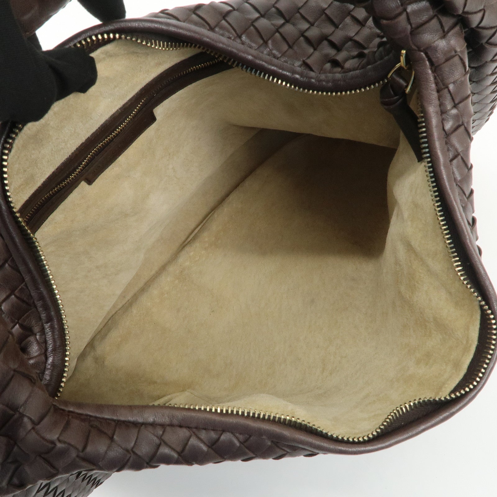 BOTTEGA VENETA Hobo Intrecciato Leather Shoulder Bag Hand Bag Brown