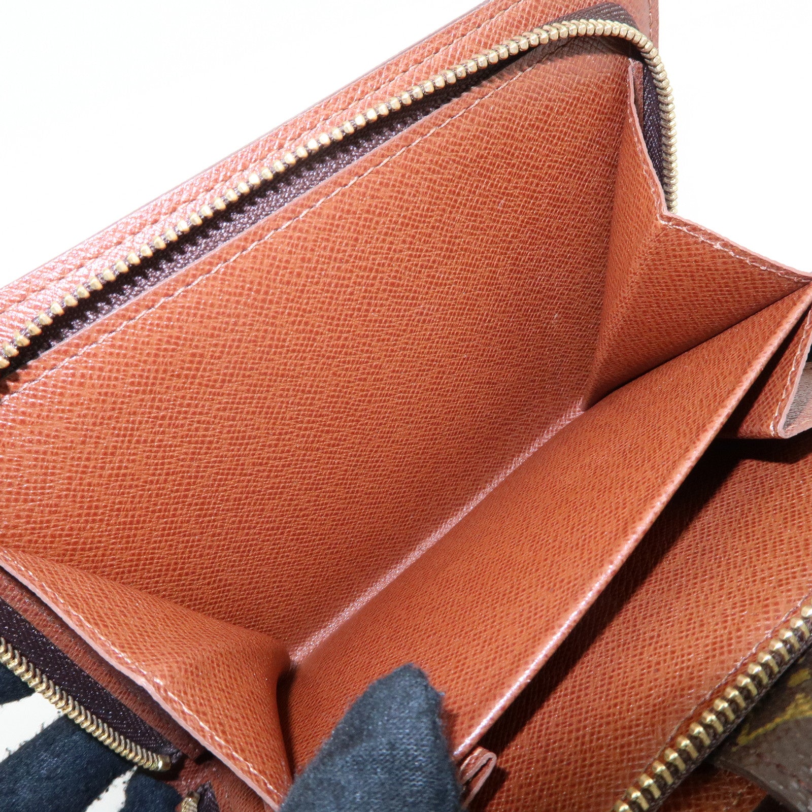 Louis Vuitton Monogram Porte Papier Zip Wallet Brown M61207