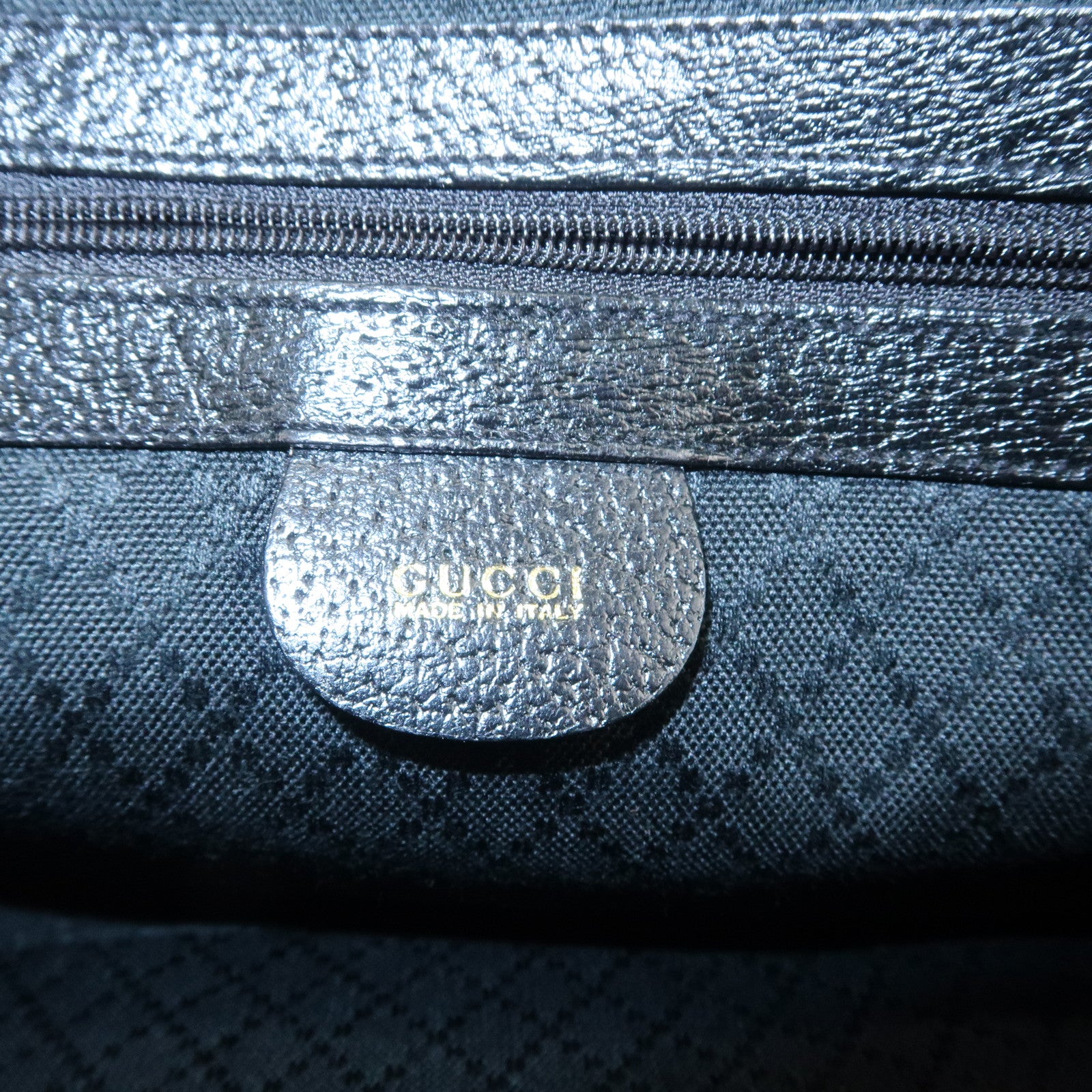 GUCCI Diamante Leather Clutch Bag Wristlet Bag Black 018・1095・3701