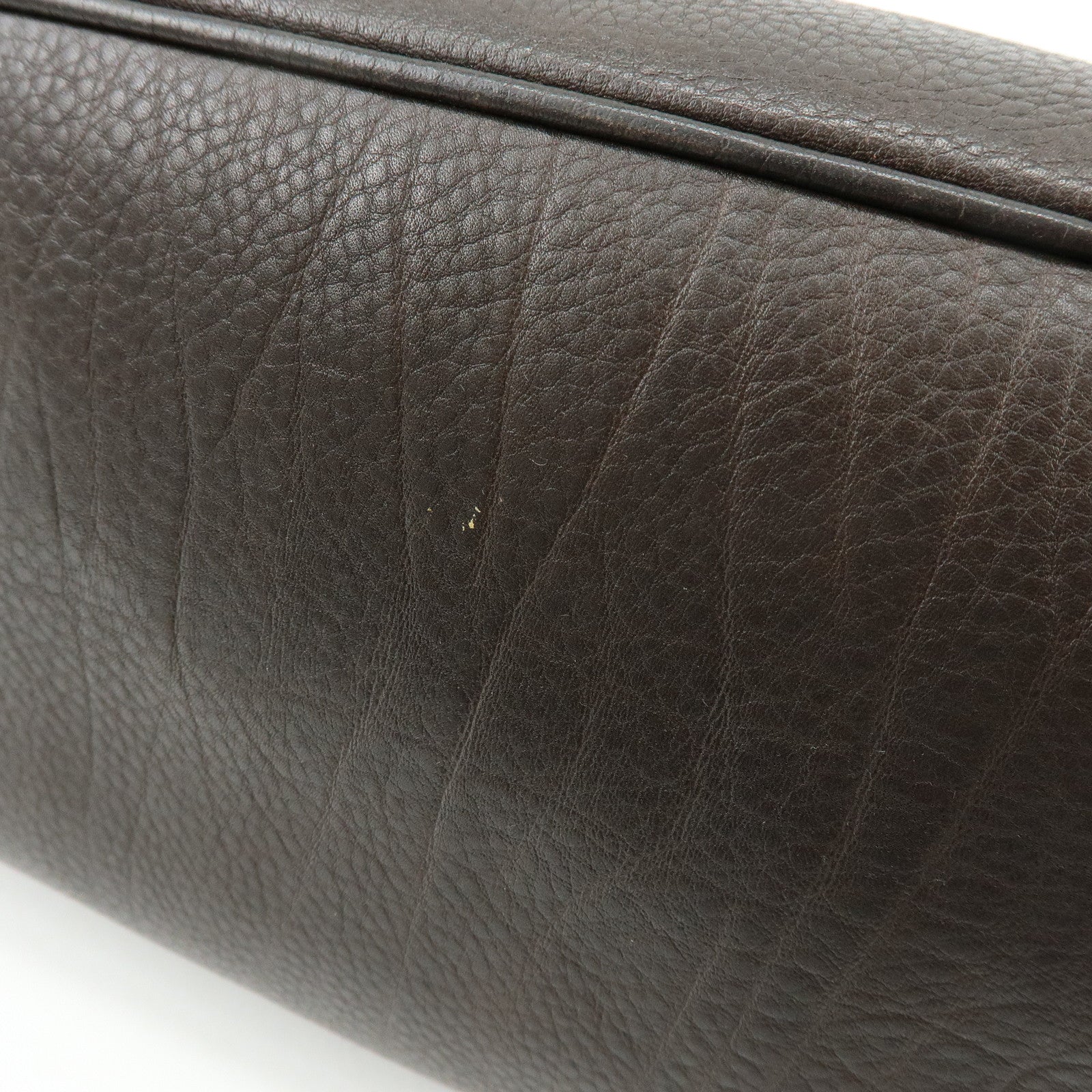 Christian Dior Leather Shoulder Bag Ethnic Heart Tassel Charm Brown