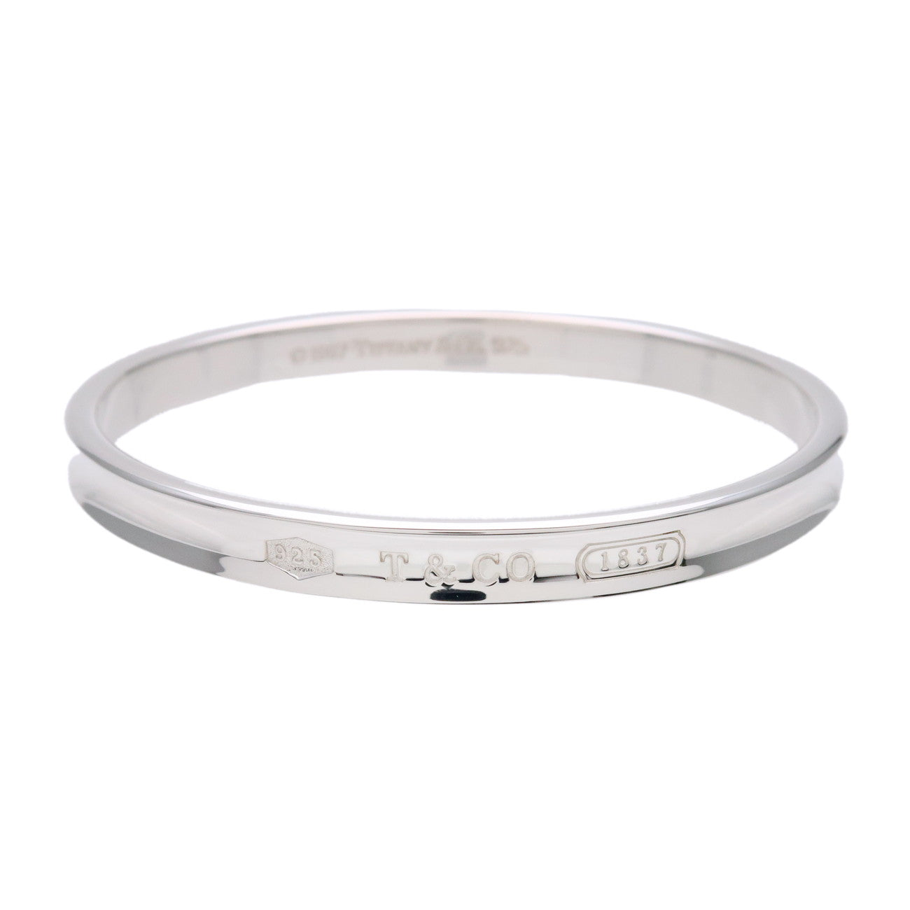 Tiffany & Co 1837 Narrow Bangle Bracelet SV925 Silver
