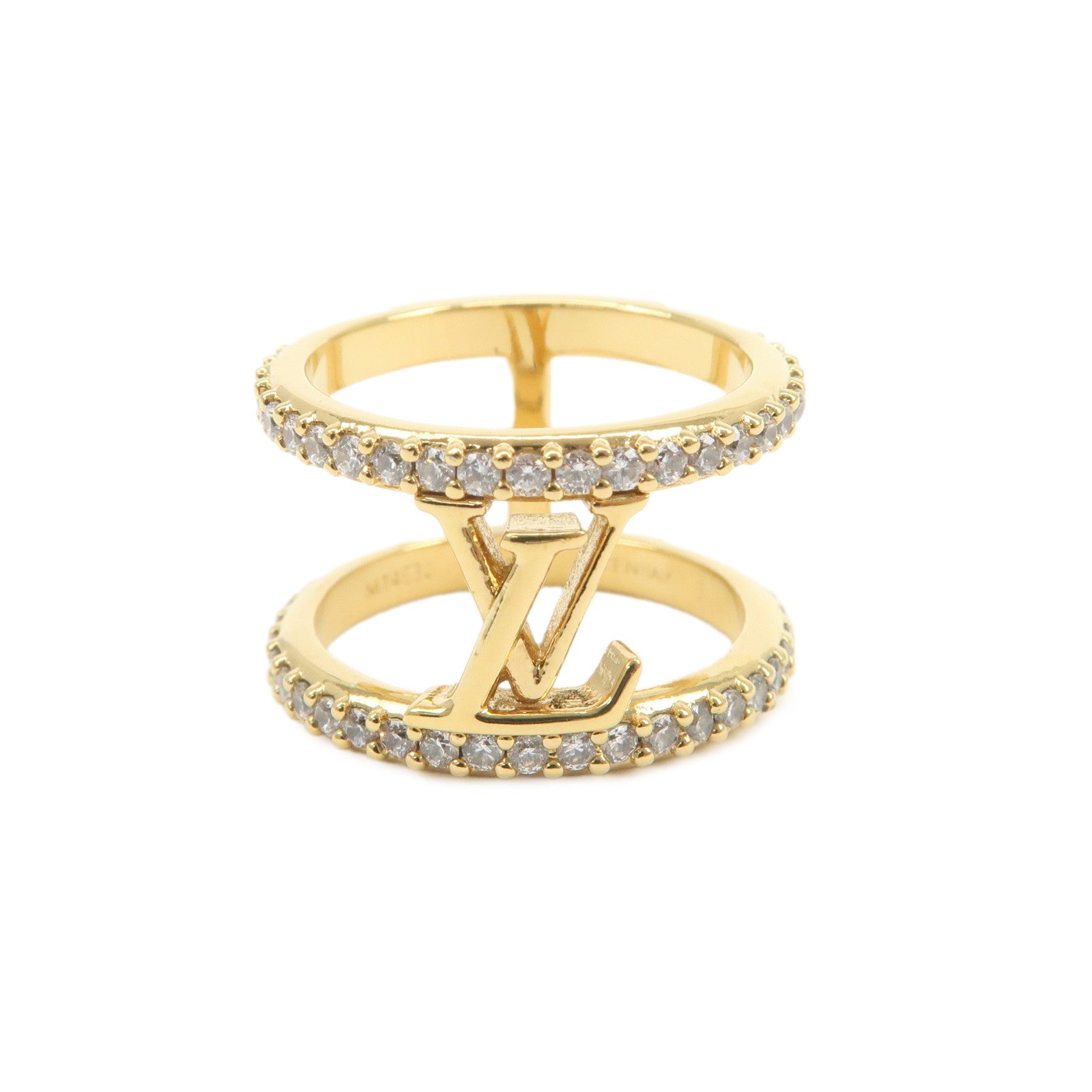 Louis Vuitton LV Iconic Strass Metal Ring S Gold M1463S