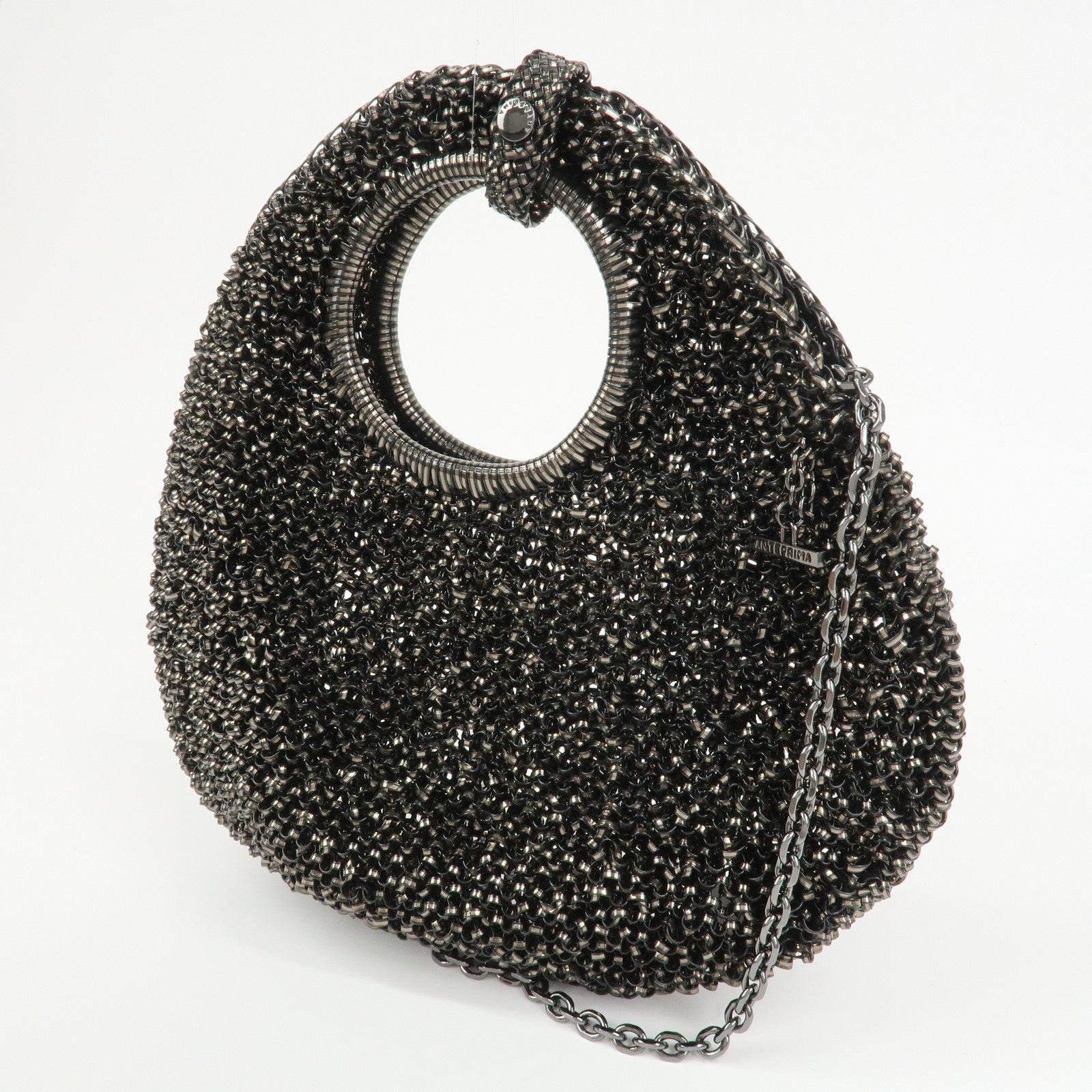 ANTEPRIMA PVC 2Way Chain Hand Bag Shoulder Bag Black