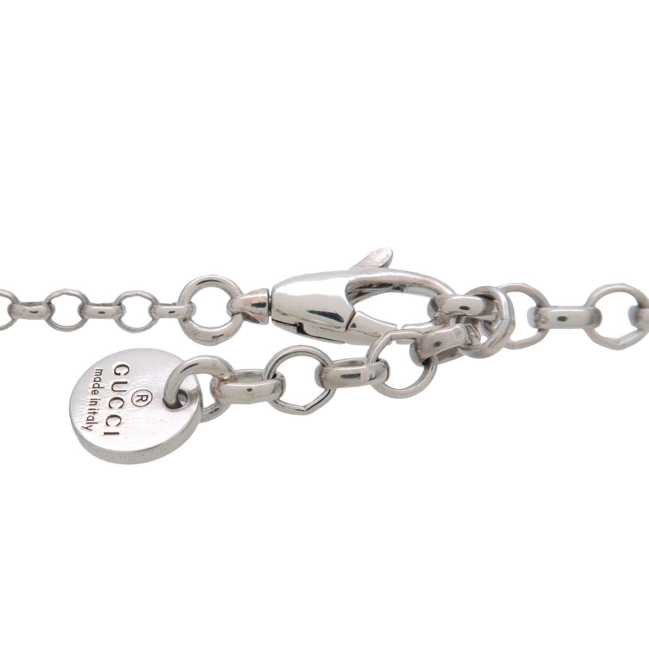 GUCCI Interlocking G Necklace SV925 Silver 455307