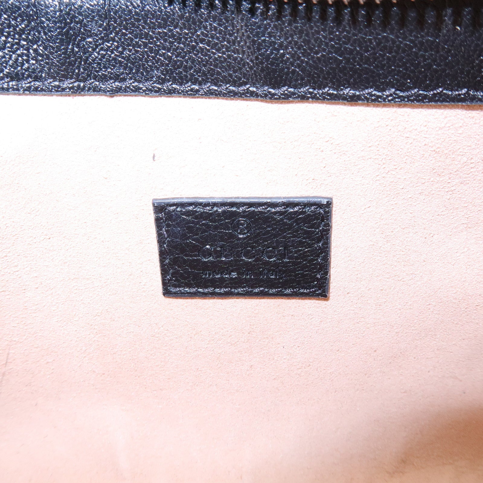 GUCCI GG Marmont Leather Small Hand Bag Black 139076