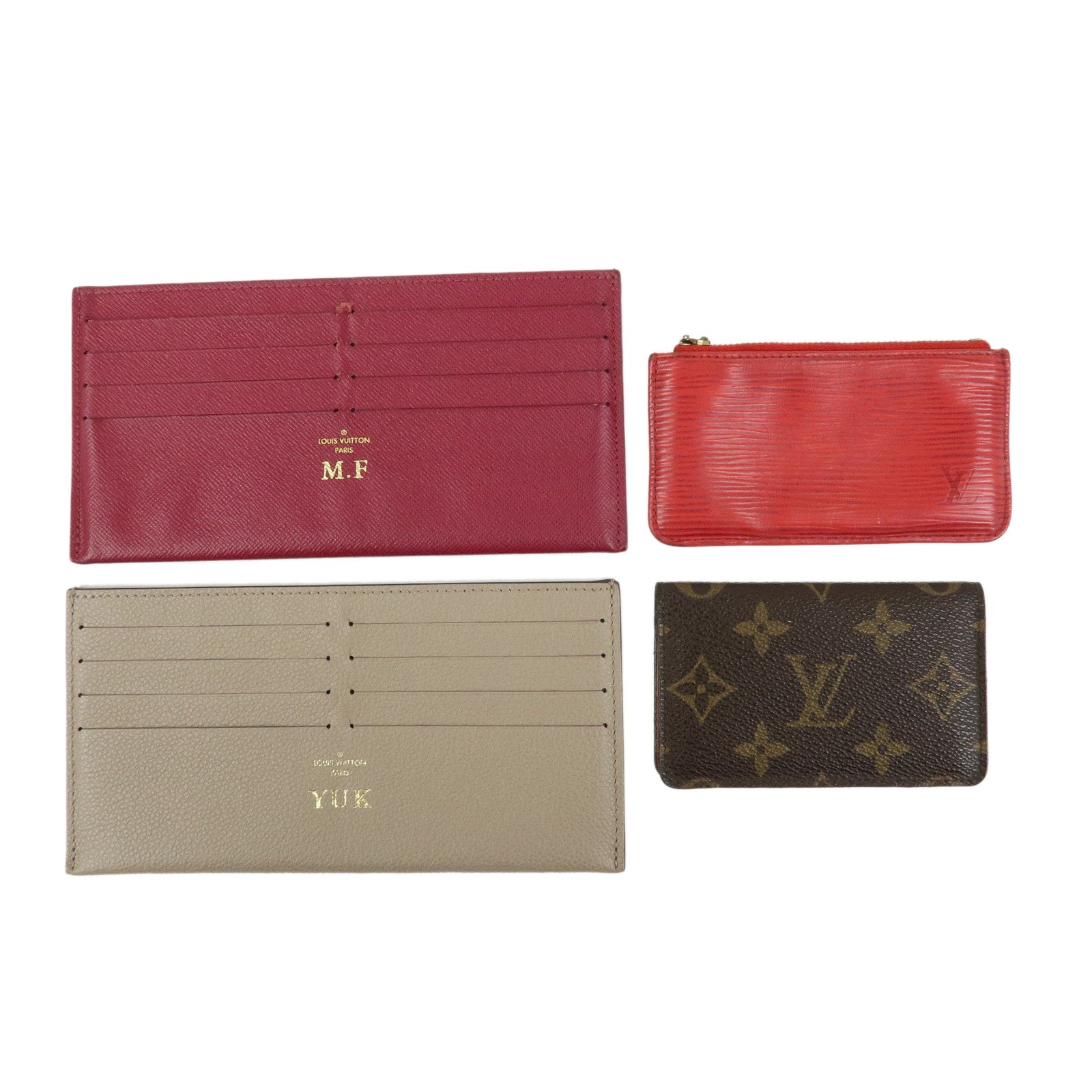 Louis Vuitton Epi Monogram Set of 4 Card Coin Case M6380E M56362