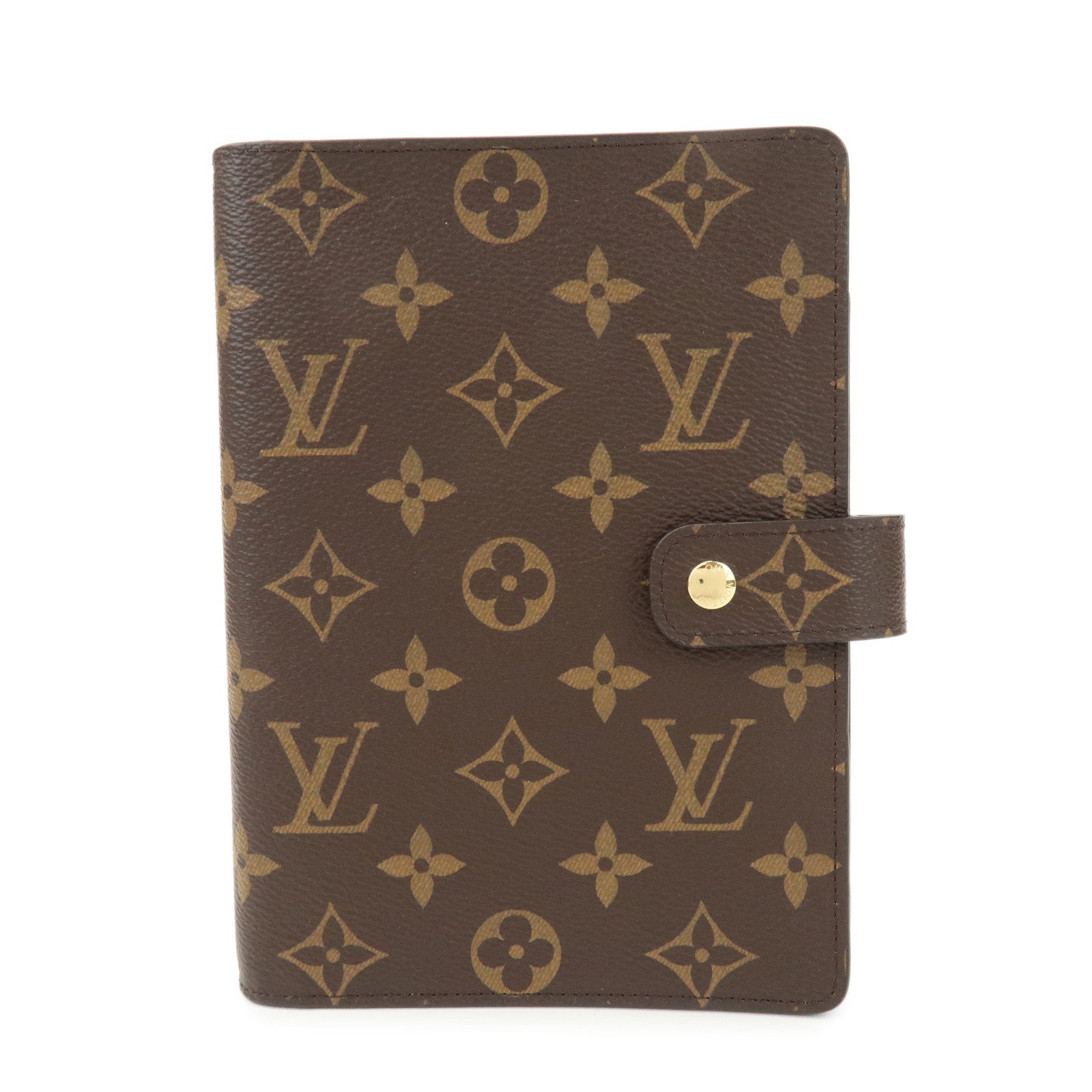 Louis Vuitton Monogram Agenda MM Planner Cover Brown R20004