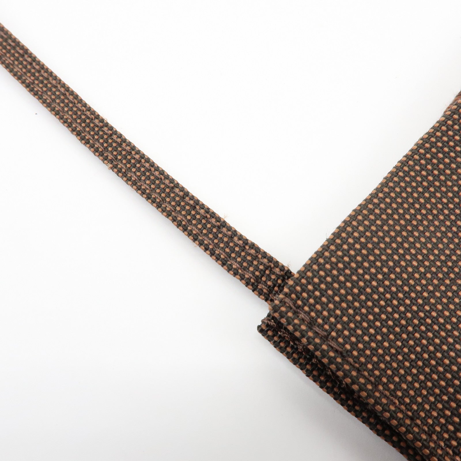 HERMES Herline Canvas Shoulder Bag Crossbody Bag Brown