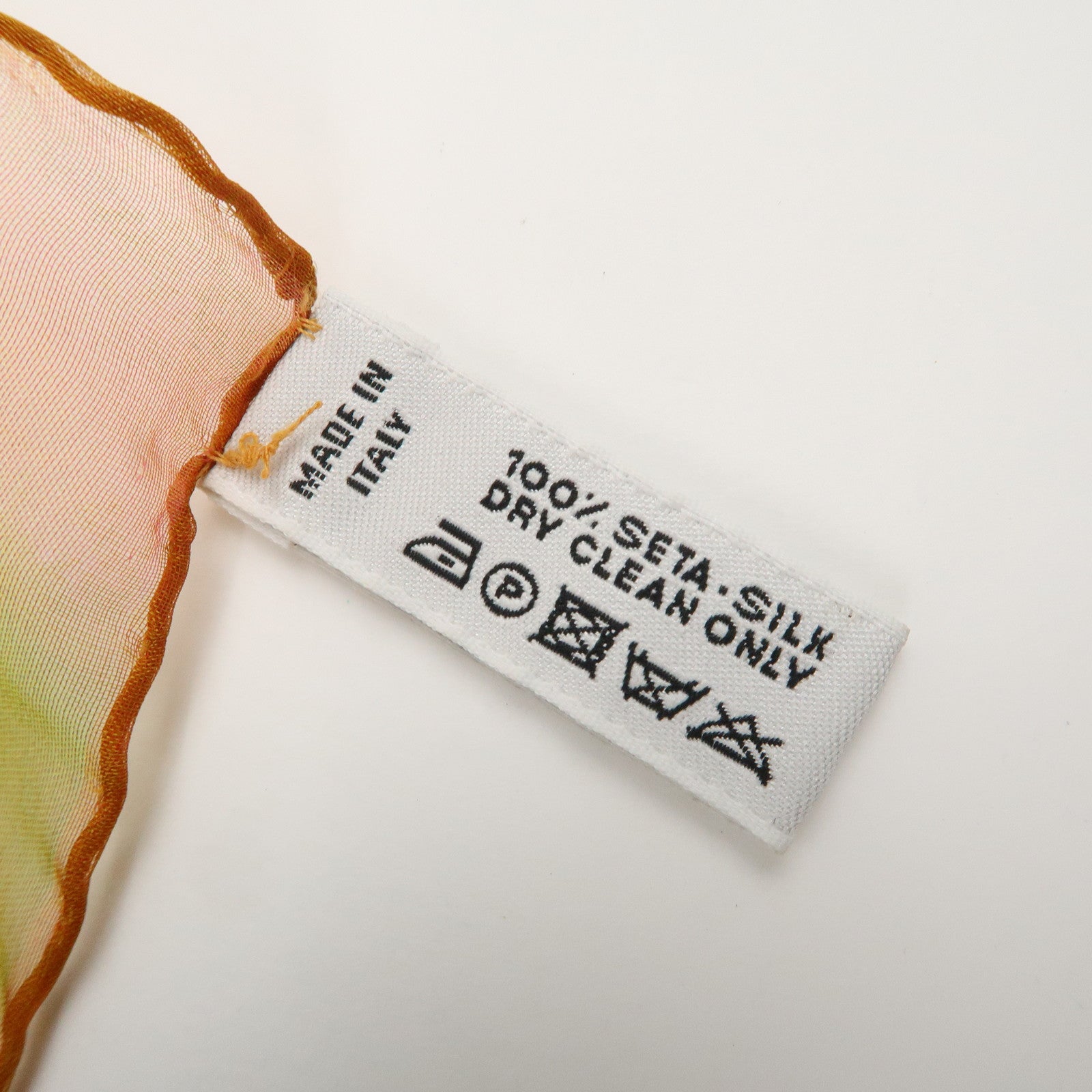 Louis Vuitton Silk 100% 90ﾃ・0 Gradation Scarf Orange Green