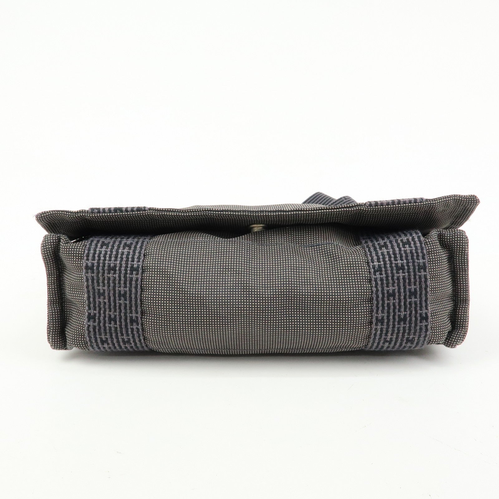 HERMES Herline Canvas Bassac PM Fourre Tout Shoulder Bag Black