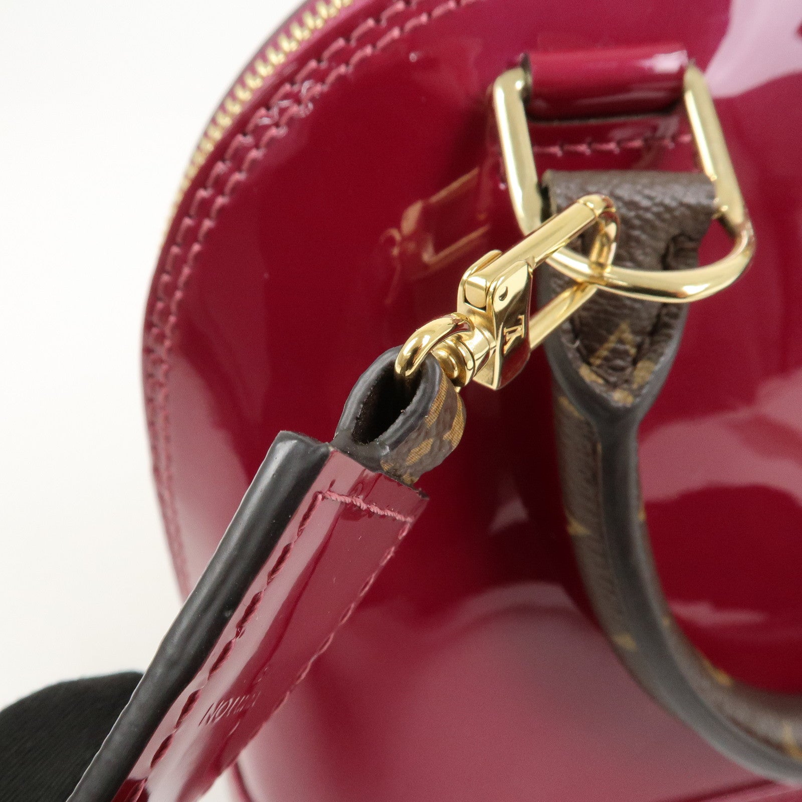Louis Vuitton Monogram Vernis Alma BB 2Way Bag Magenta M54785