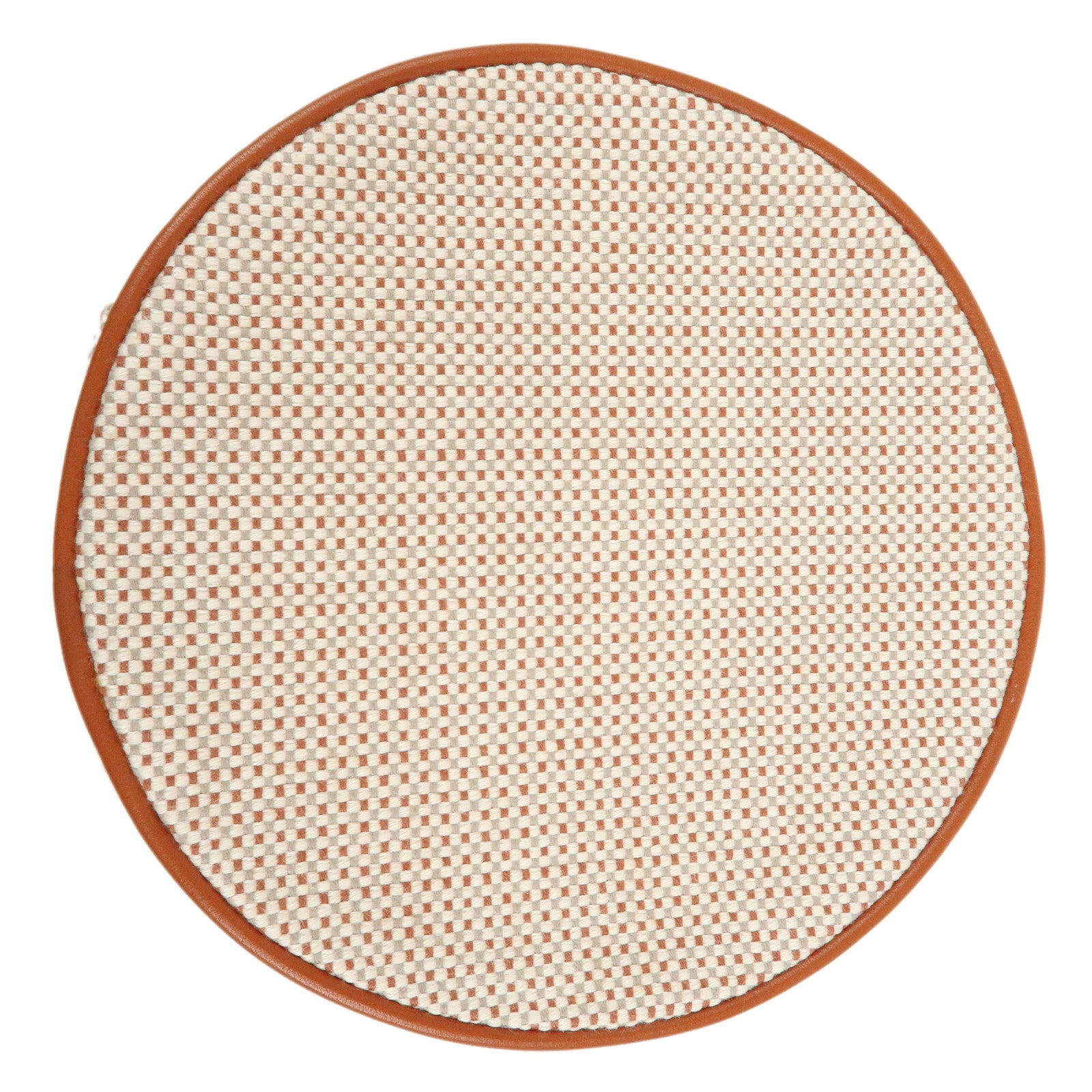 HERMES Evasion Cotton 100％ Leather Cosmetic Makeup Pouch Vermilion