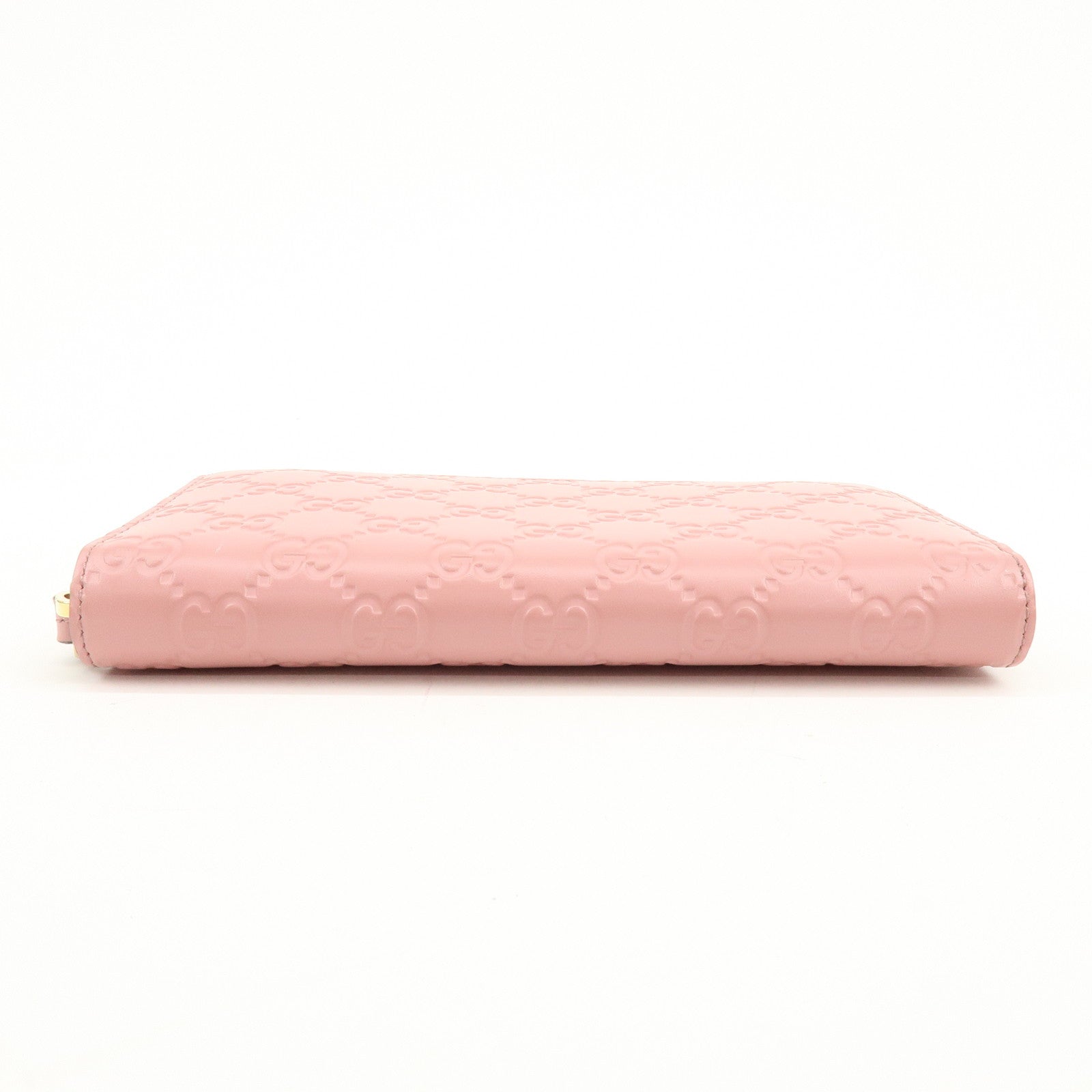 GUCCI Guccissima Leather Icon Zip Around Long Wallet Pink 410102