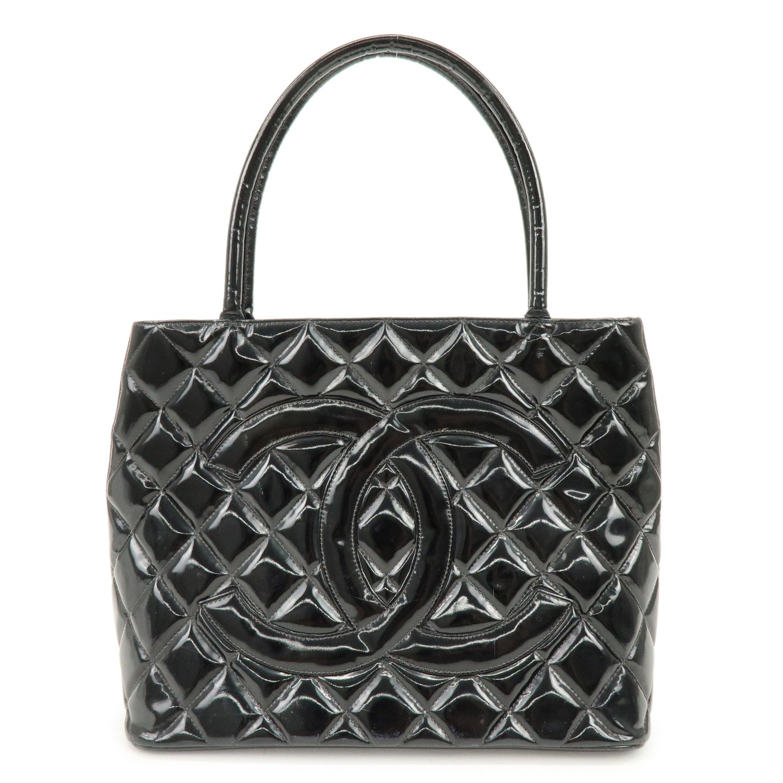 CHANEL Matelasse COCO Mark Medallion Tote Bag Hand Bag A01804