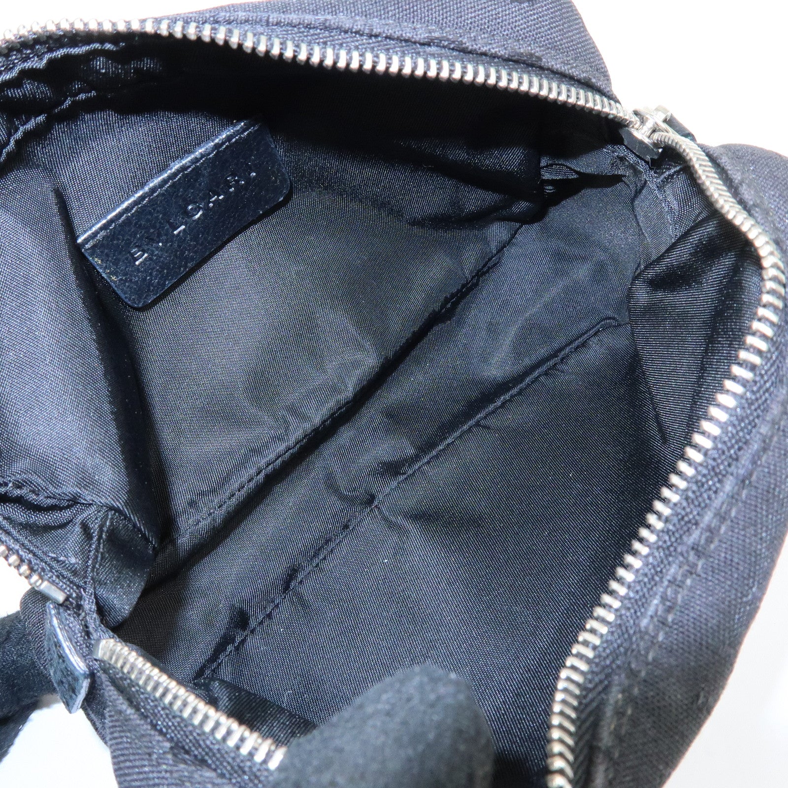BVLGARI Logo Canvas Pouch Cosmetic Pouch Accessary Pouch Black