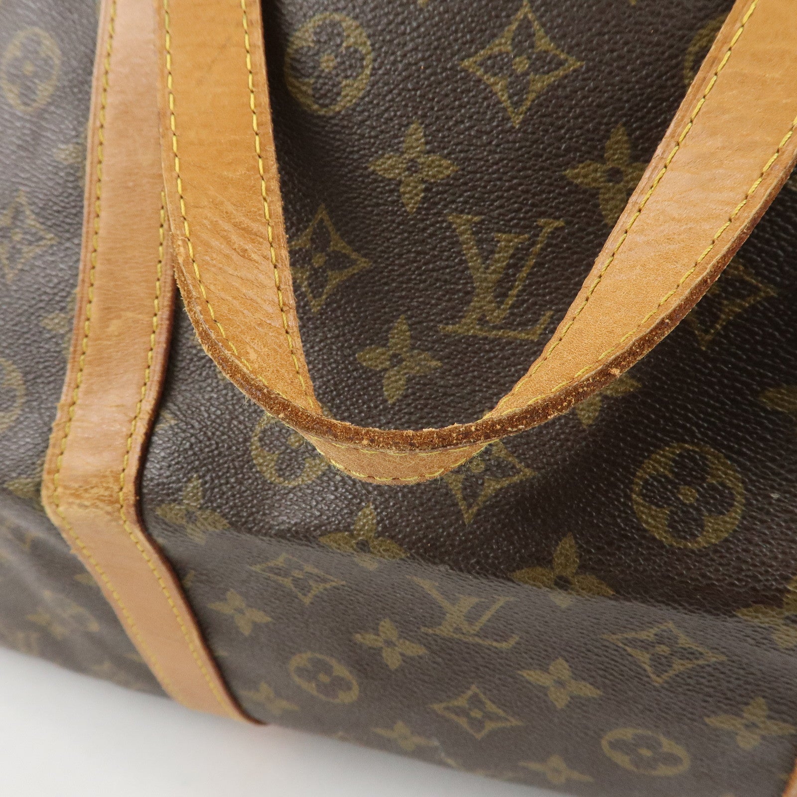 Louis Vuitton Monogram Sac Souple 55 Boston Bag Brown M41622 Used
