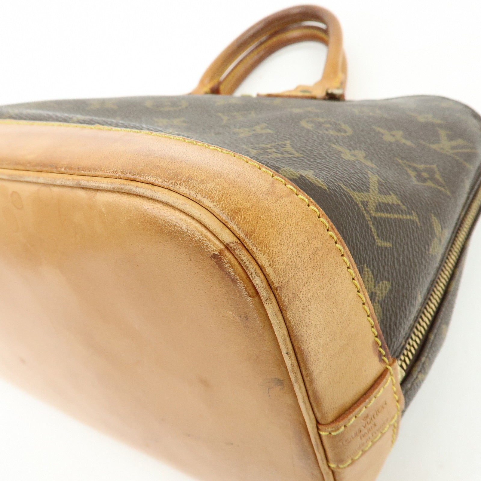 Louis Vuitton Monogram Alma Hand Bag Brown M51130