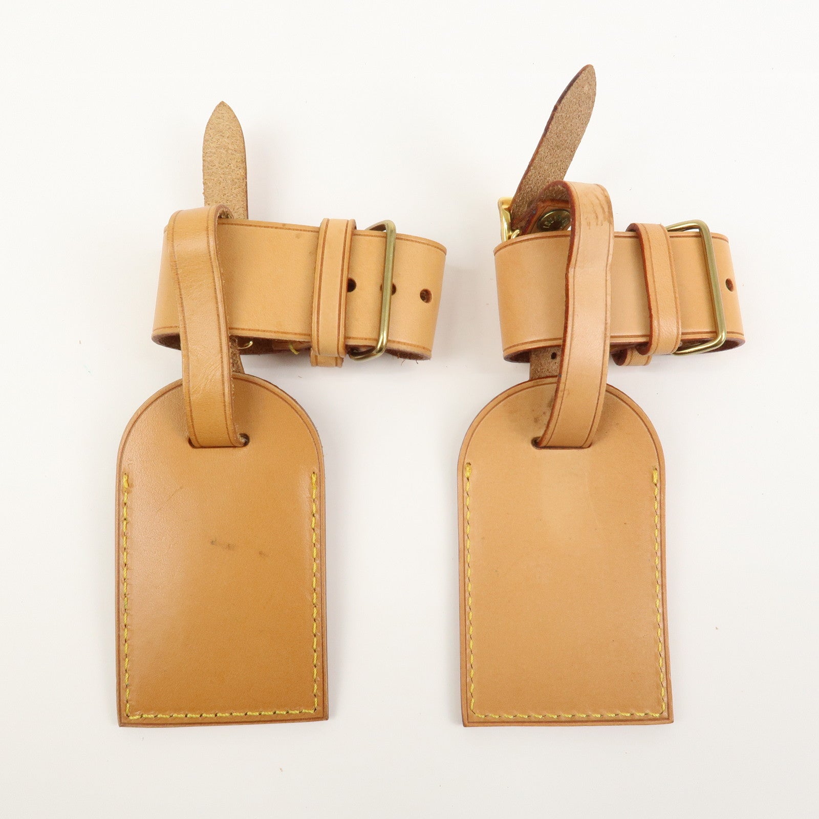 Louis Vuitton Set of 10 Leather Name Tag & Poignet Natural