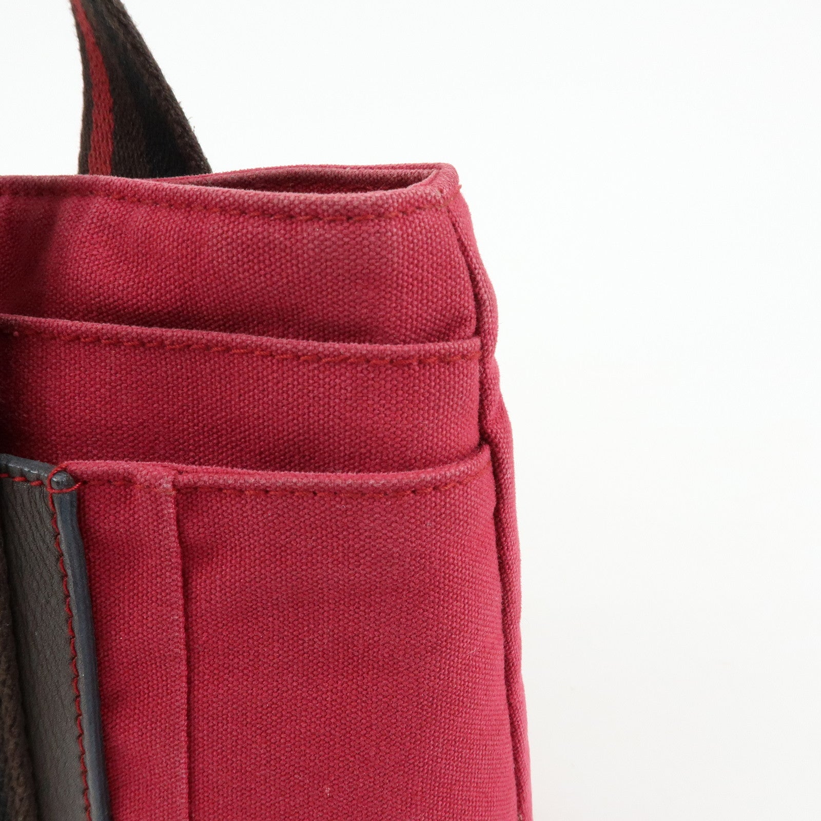 HERMES Troca Horizontal PM Canvas Tote Bag Hand Bag Pink