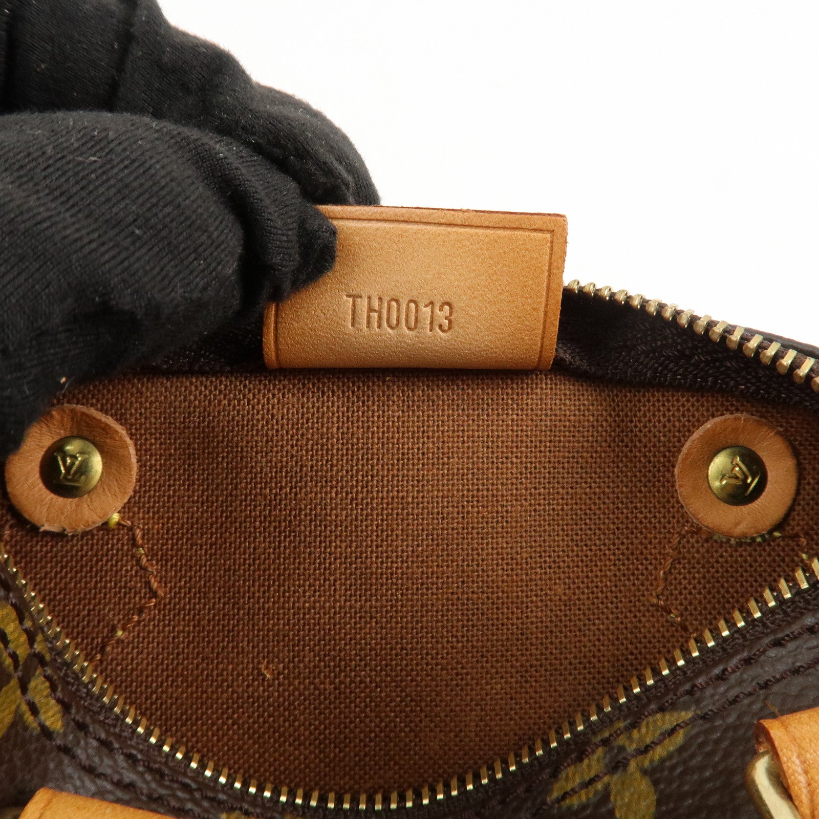 Louis Vuitton Monogram Mini Speedy Hand Bag Brown M41534 Used