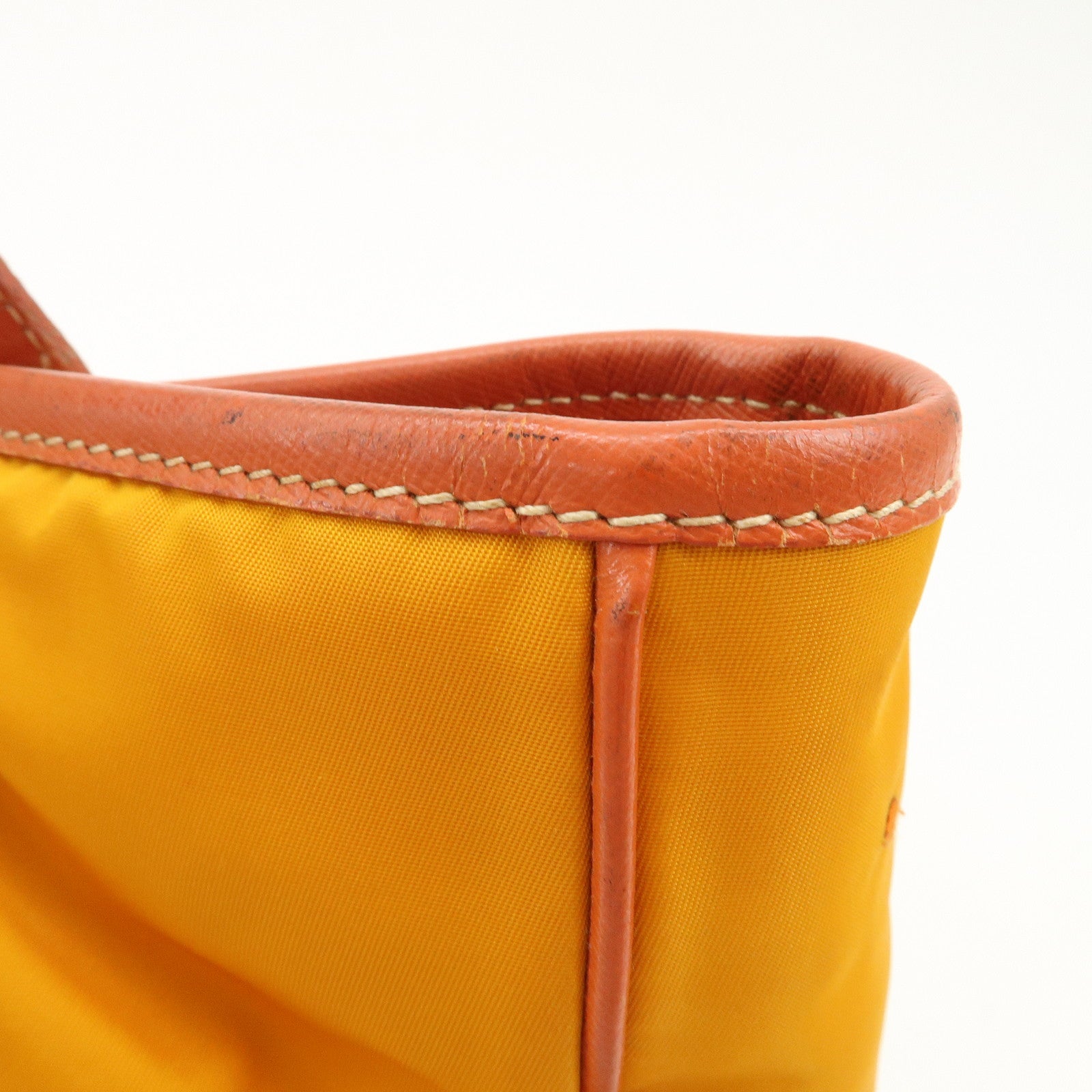 PRADA Logo 2Way Bag Tote Bag Shoulder Crossbody Bag Orange BN1473