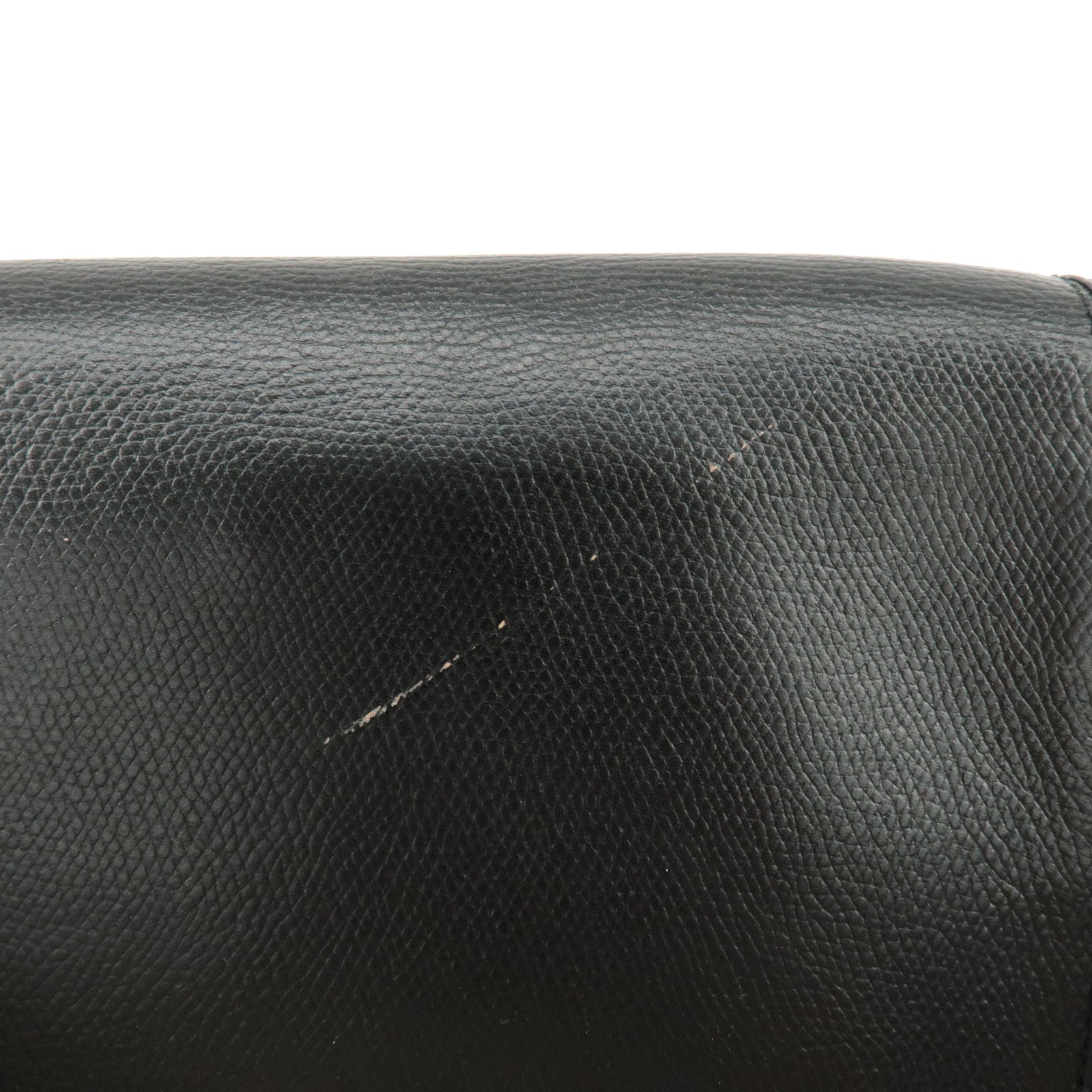 LOEWE Anagram Leather Shoulder bag Black Gold Hardware Used