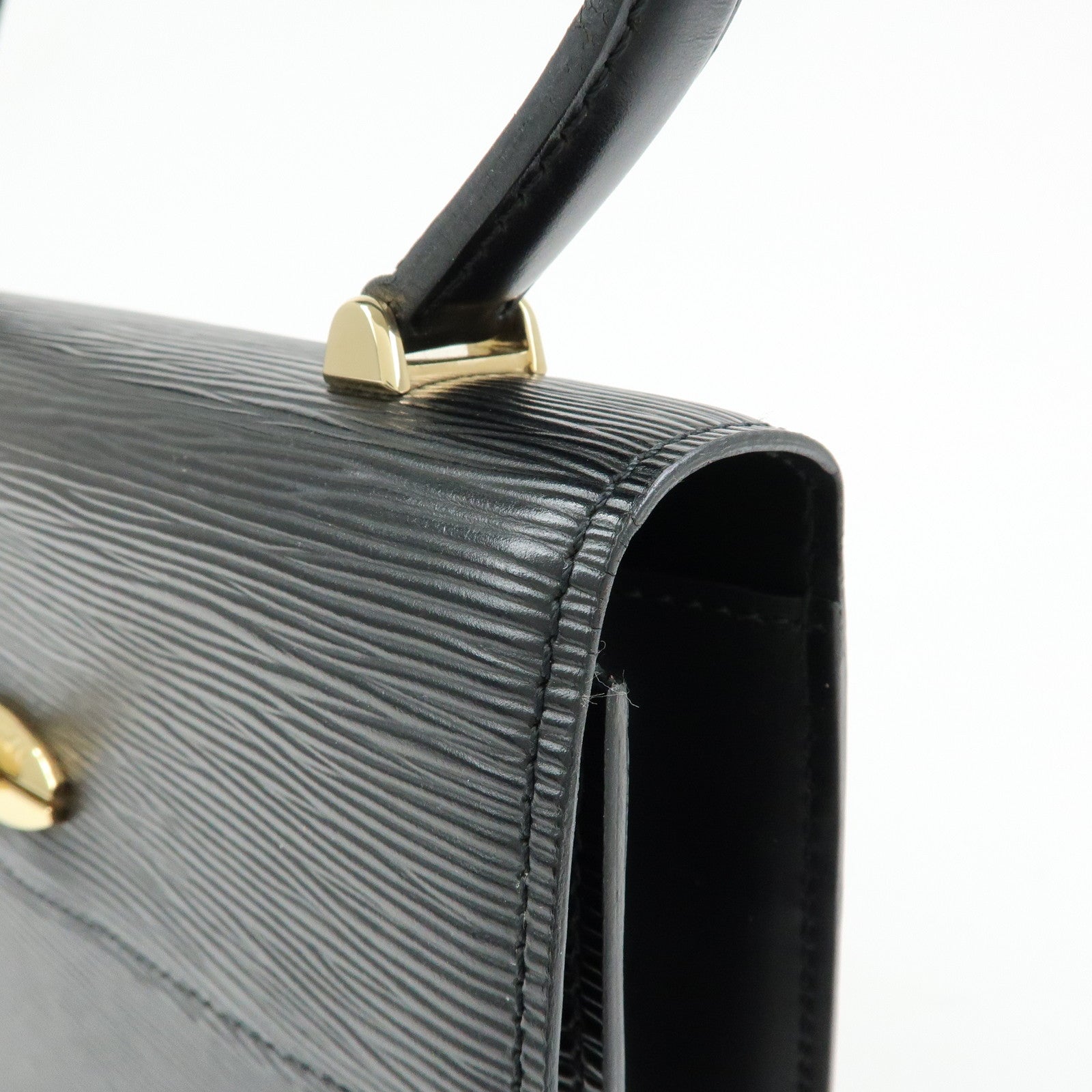 Louis Vuitton Epi Leather Malesherbes Hand Bag Noir Black M52372